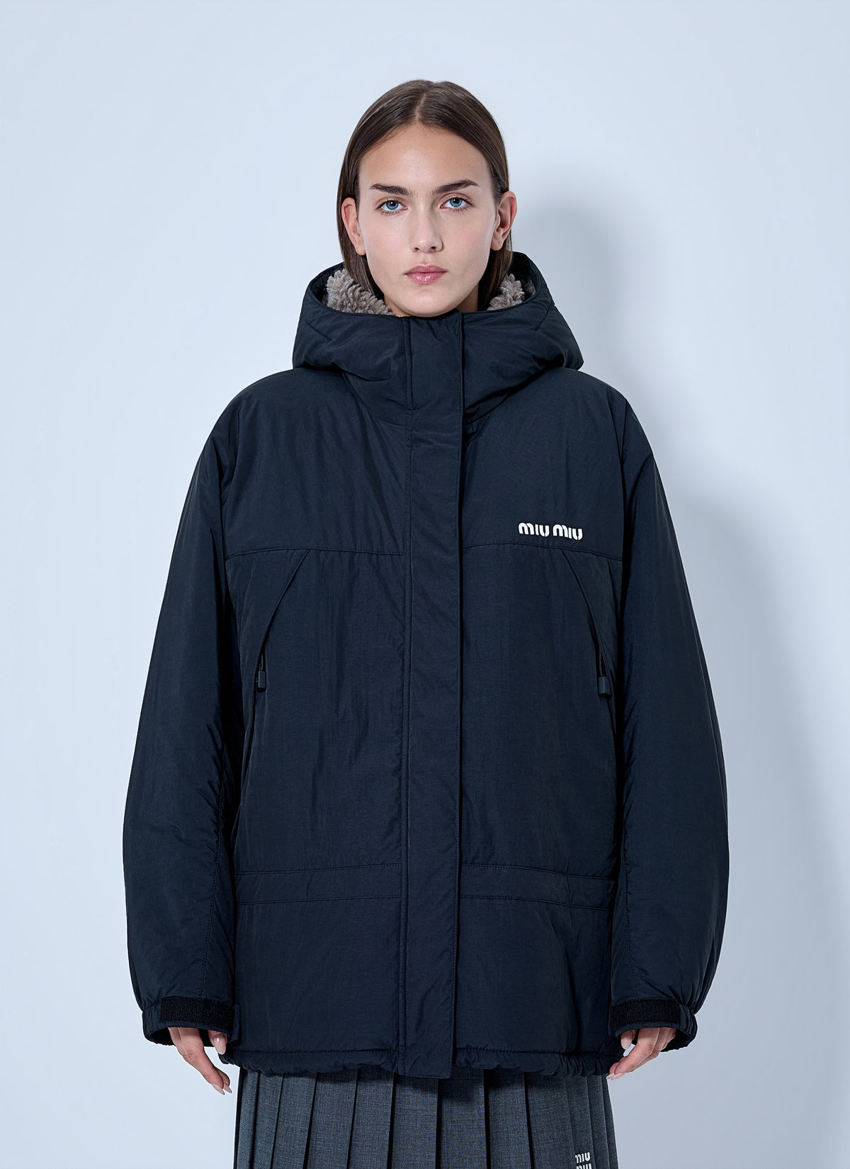 Miu Miu Women Pongé Down Jacket MIU MIU