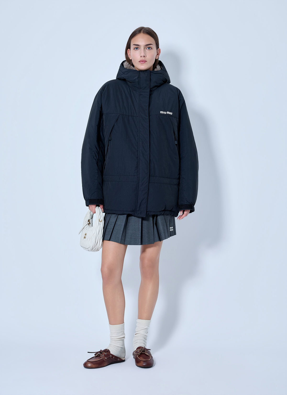 Miu Miu Women Pongé Down Jacket MIU MIU