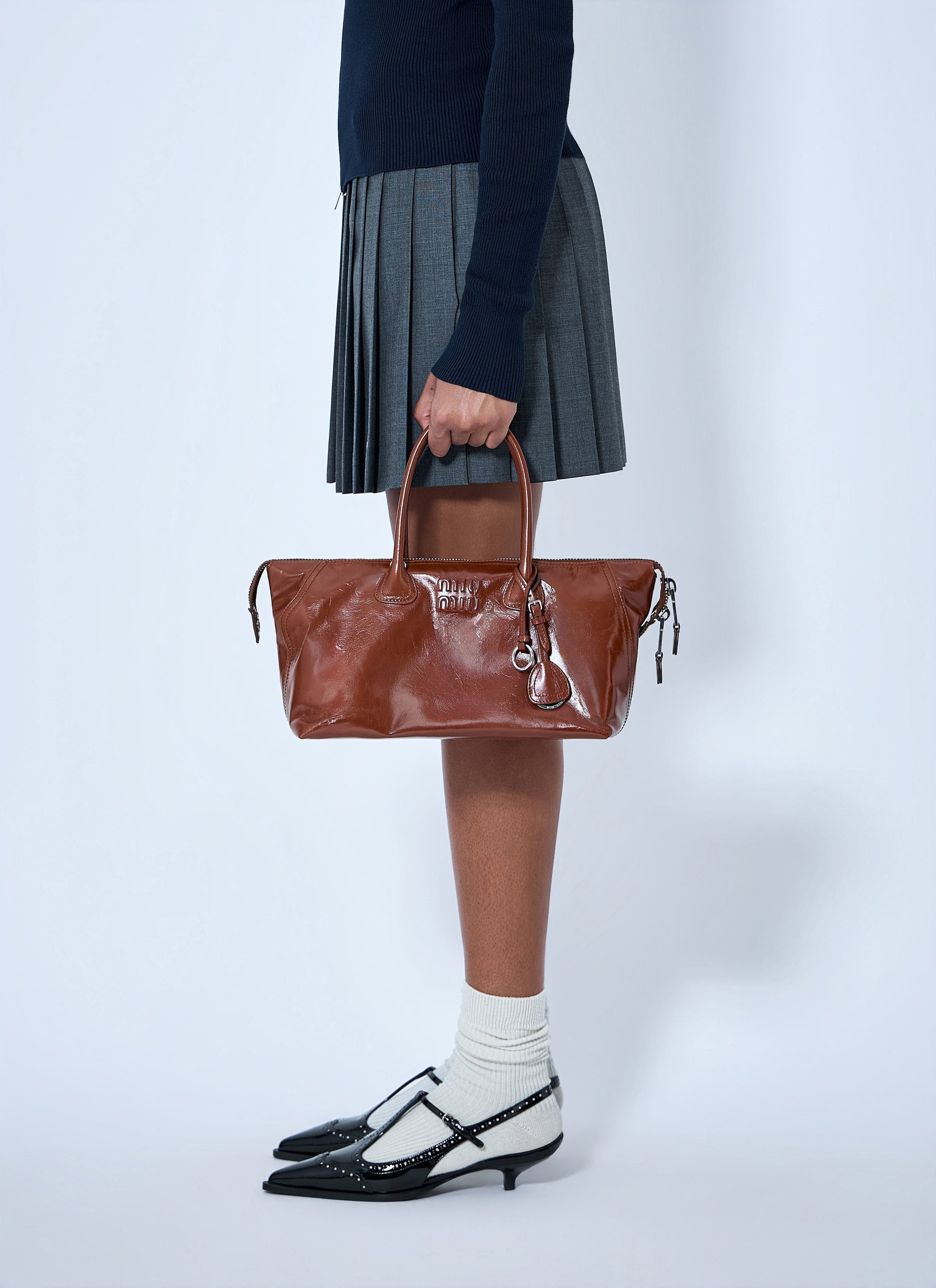 Miu Miu Women Leather Top Handle Bag MIU MIU