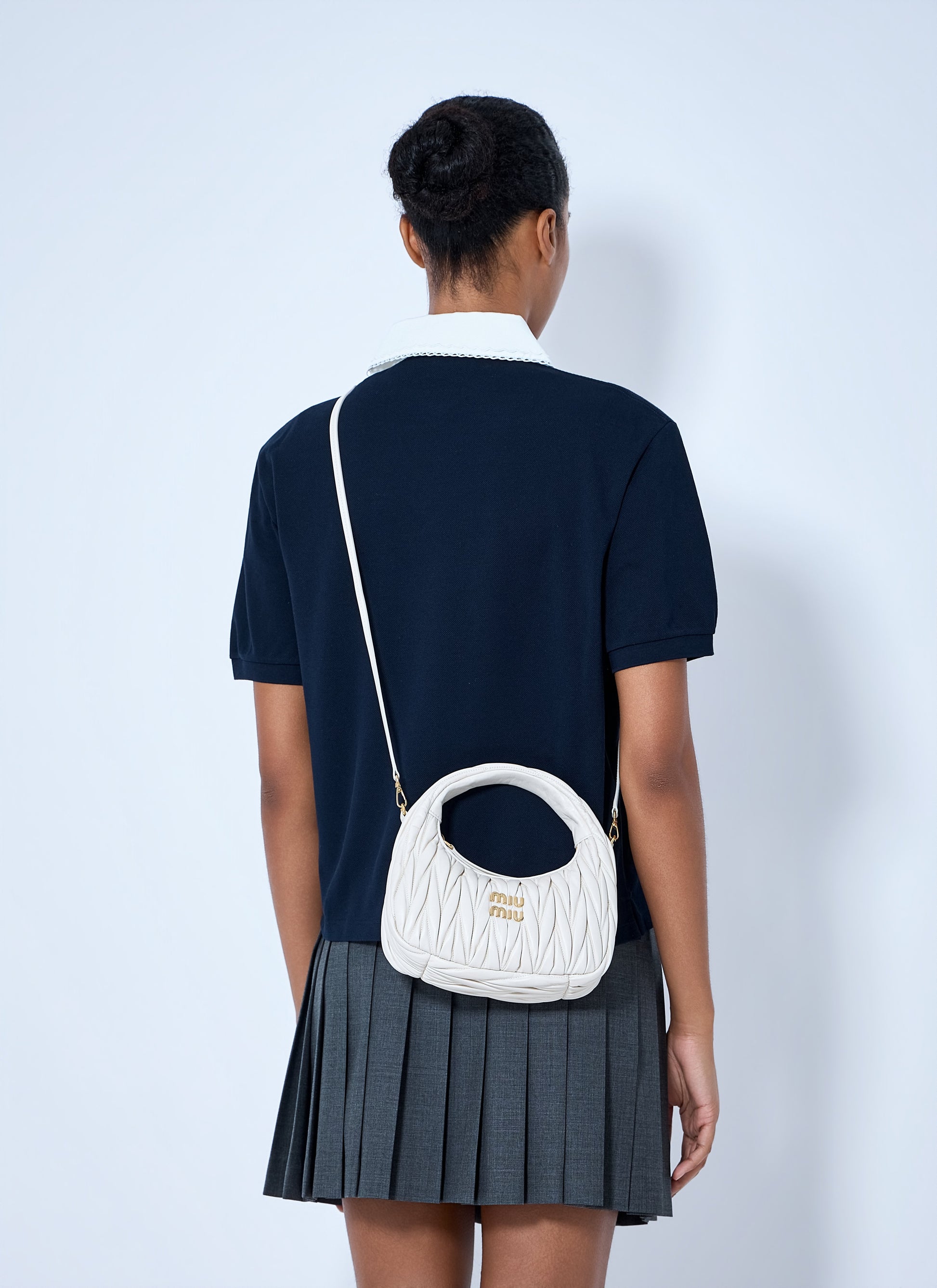 Miu Miu Women Small Wander Matelassé Hobo Bag MIU MIU