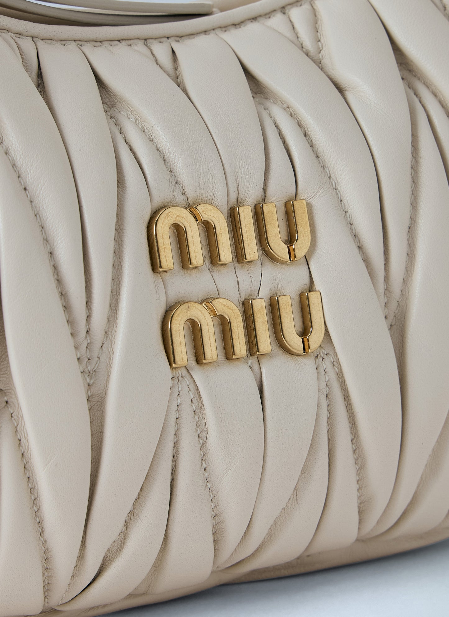 Miu Miu Women Small Wander Matelassé Hobo Bag MIU MIU