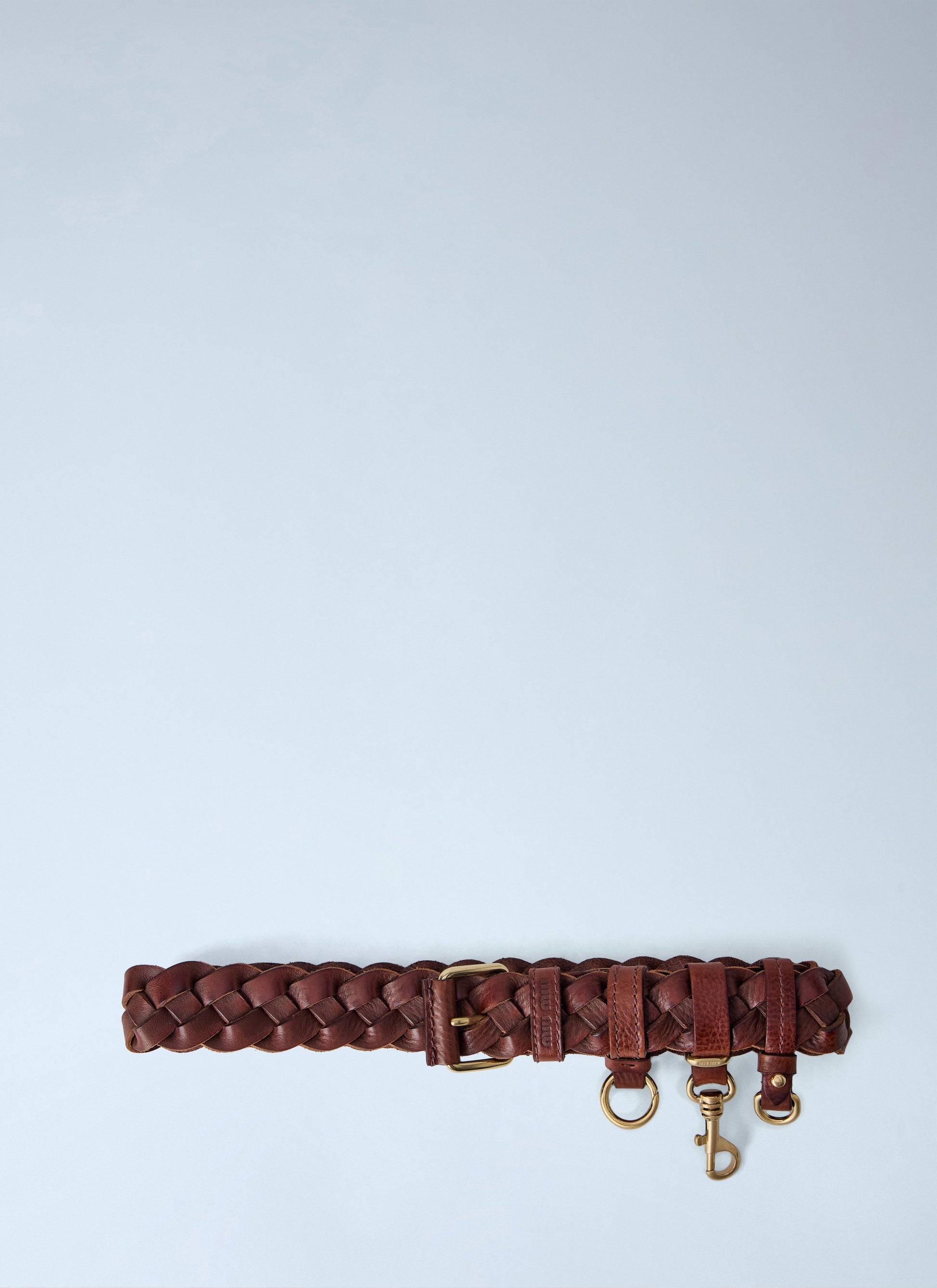 Miu Miu Women Woven Leather Belt MIU MIU