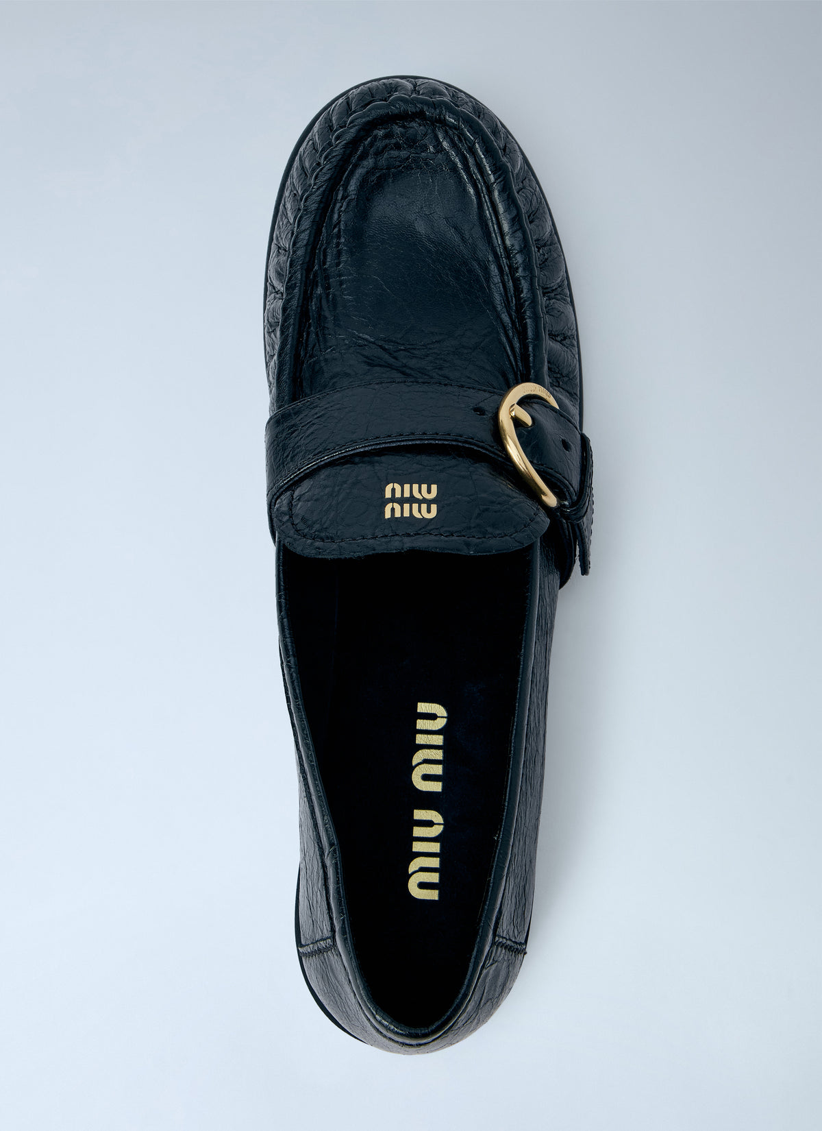 Miu Miu Women Leather Loafers With Buckle Detail MIU MIU