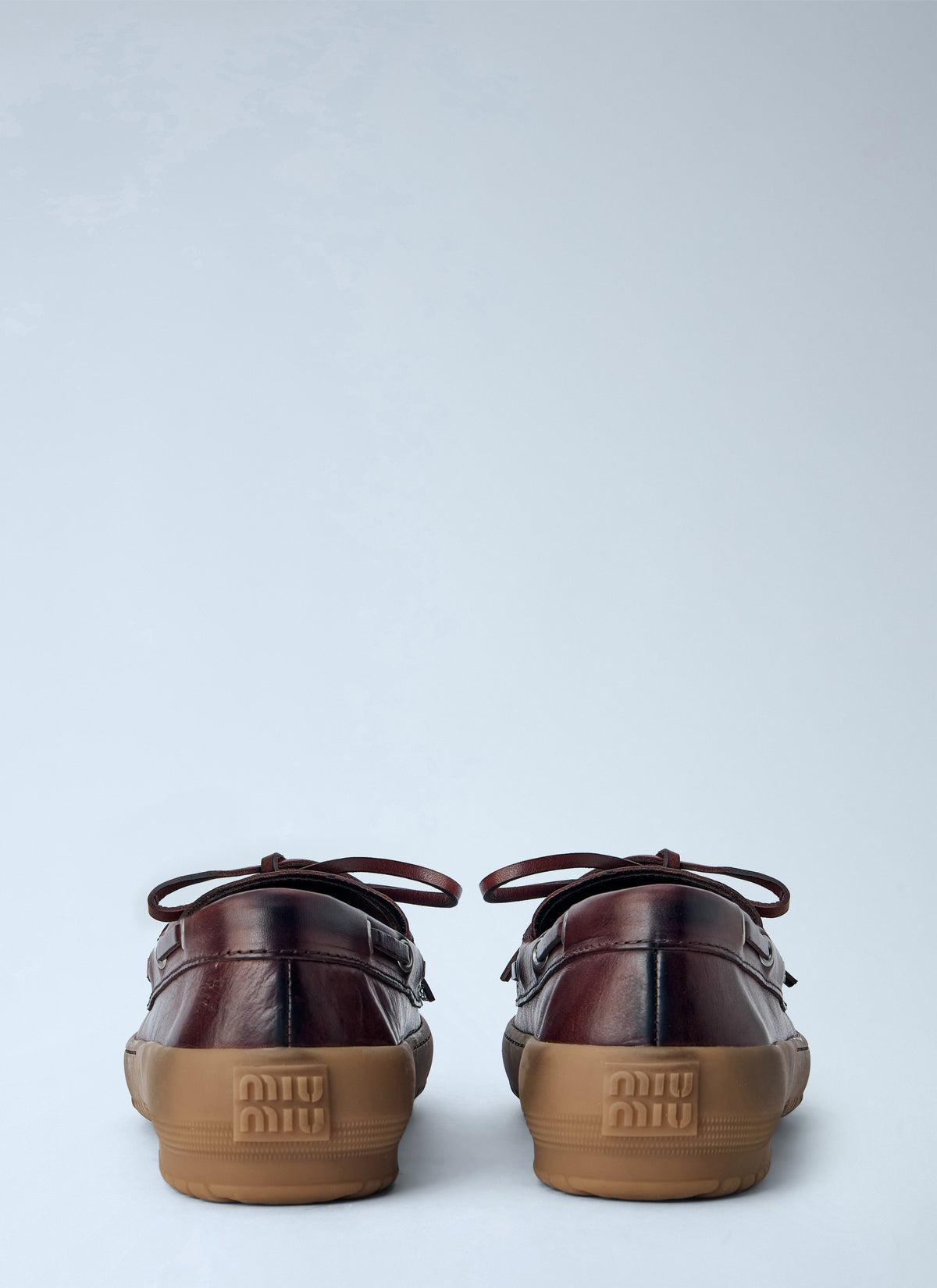Miu Miu Women Leather Deck Shoes MIU MIU