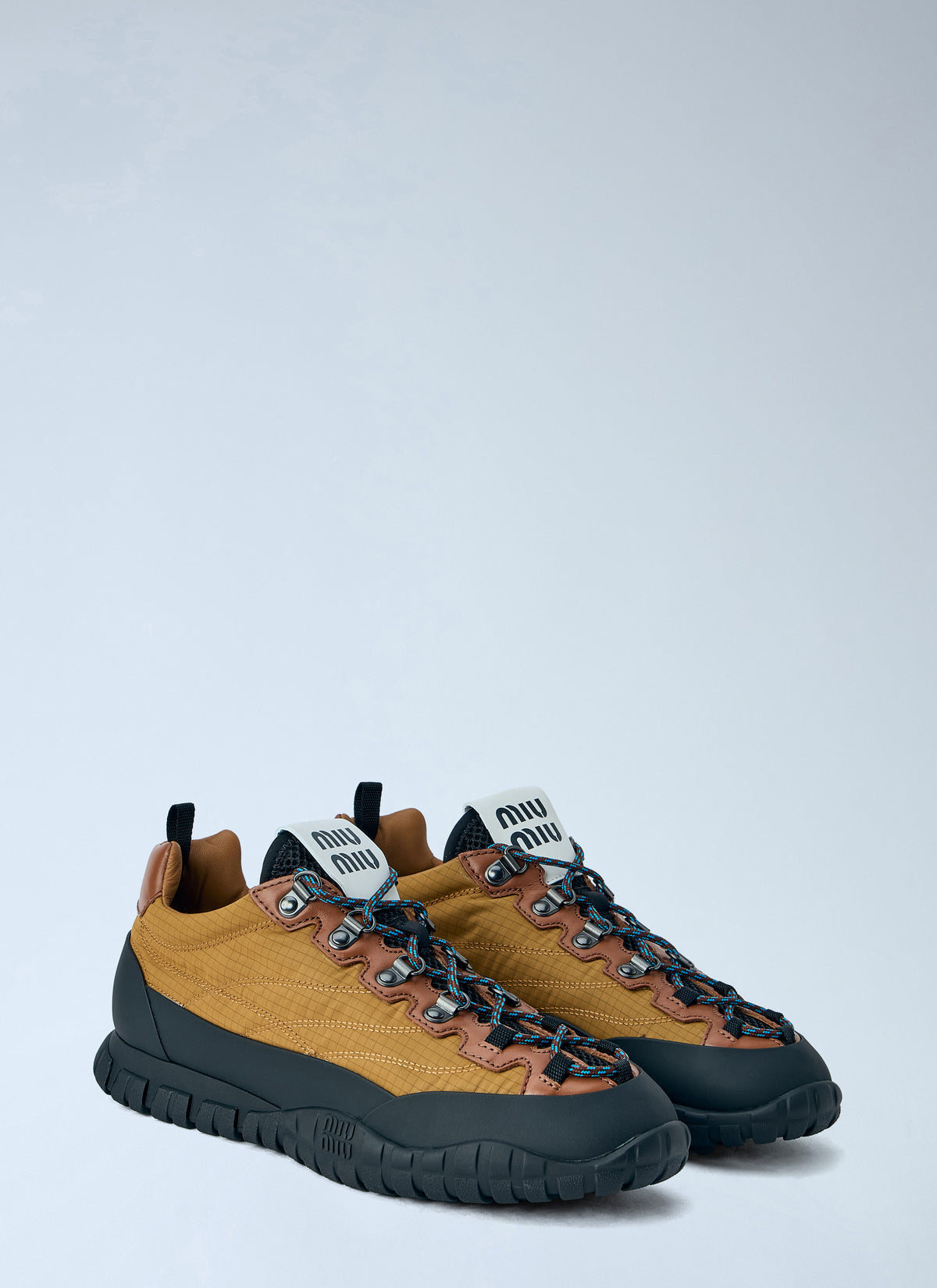 Miu Miu Women Technical Fabric And Leather Sneakers MIU MIU