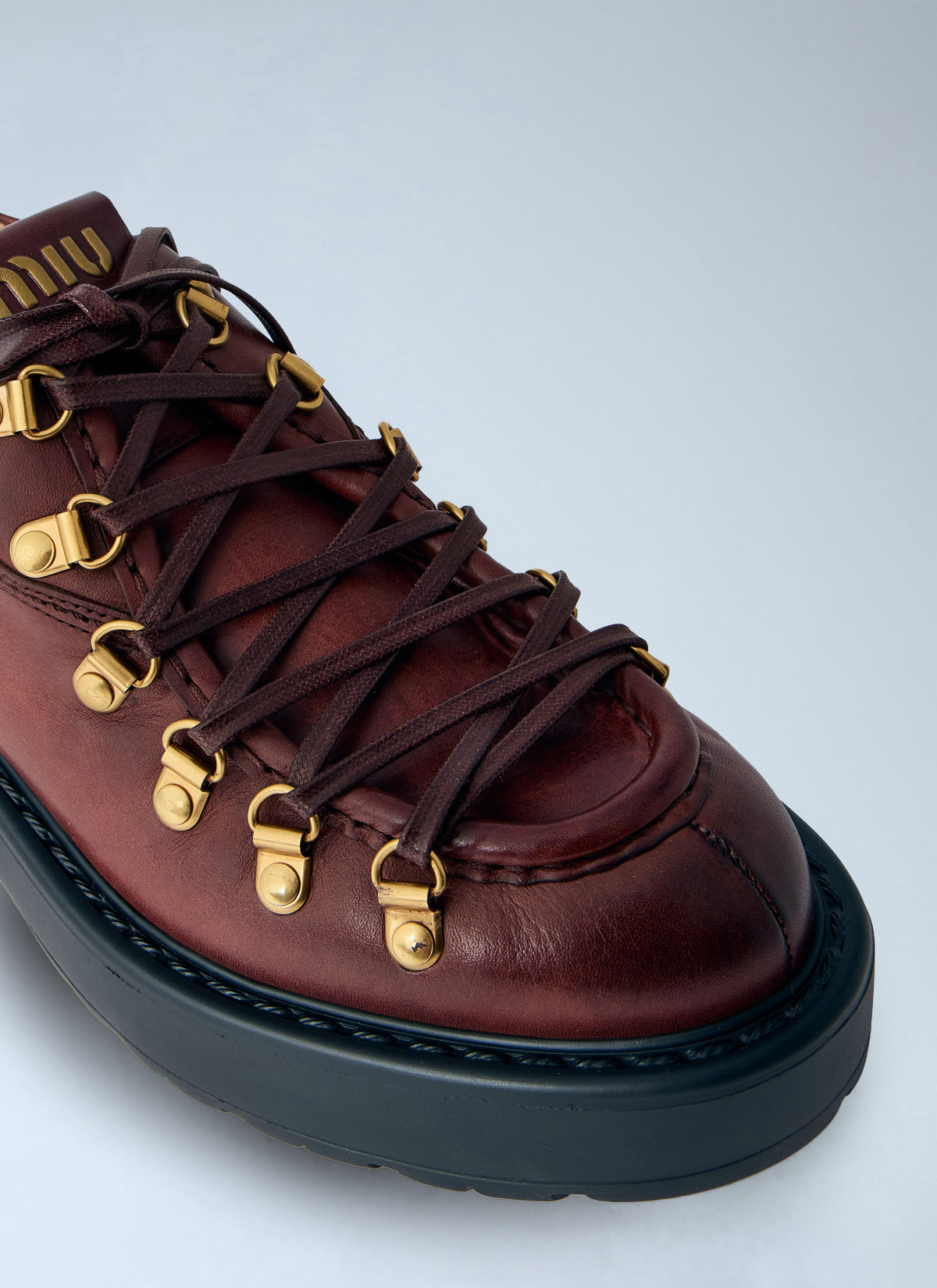 Miu Miu Women Leather Lace Ups MIU MIU