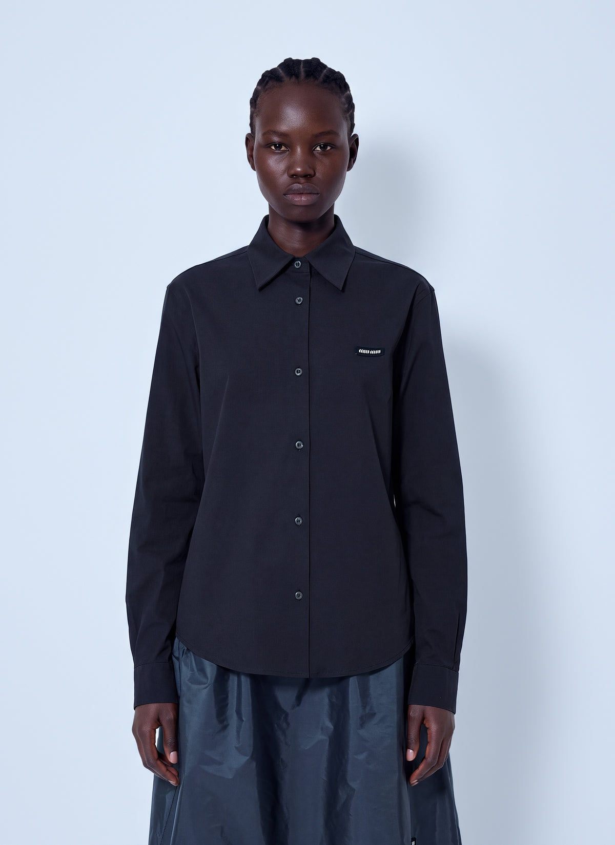 Miu Miu Women Stretch Poplin Shirt MIU MIU