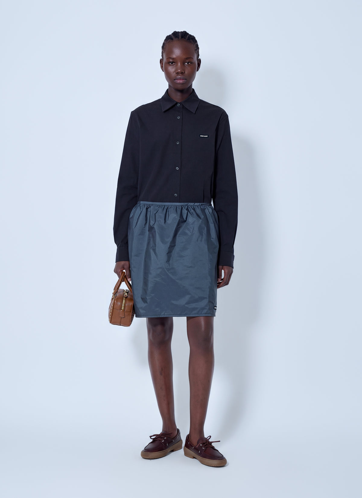Miu Miu Women Stretch Poplin Shirt MIU MIU
