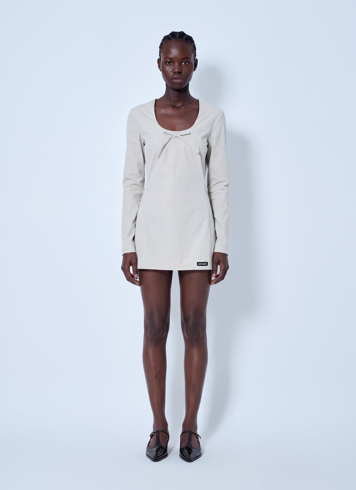 Miu Miu Women Stretch Poplin Mini Dress MIU MIU