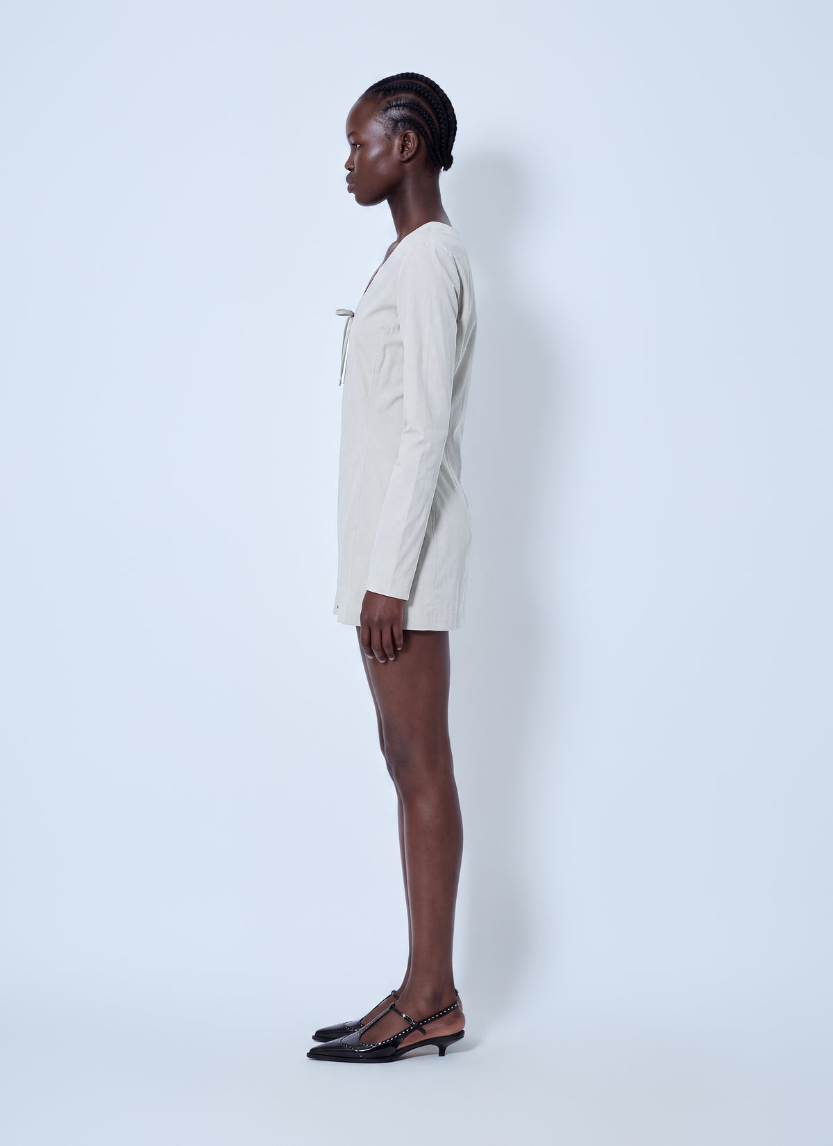 Miu Miu Women Stretch Poplin Mini Dress MIU MIU