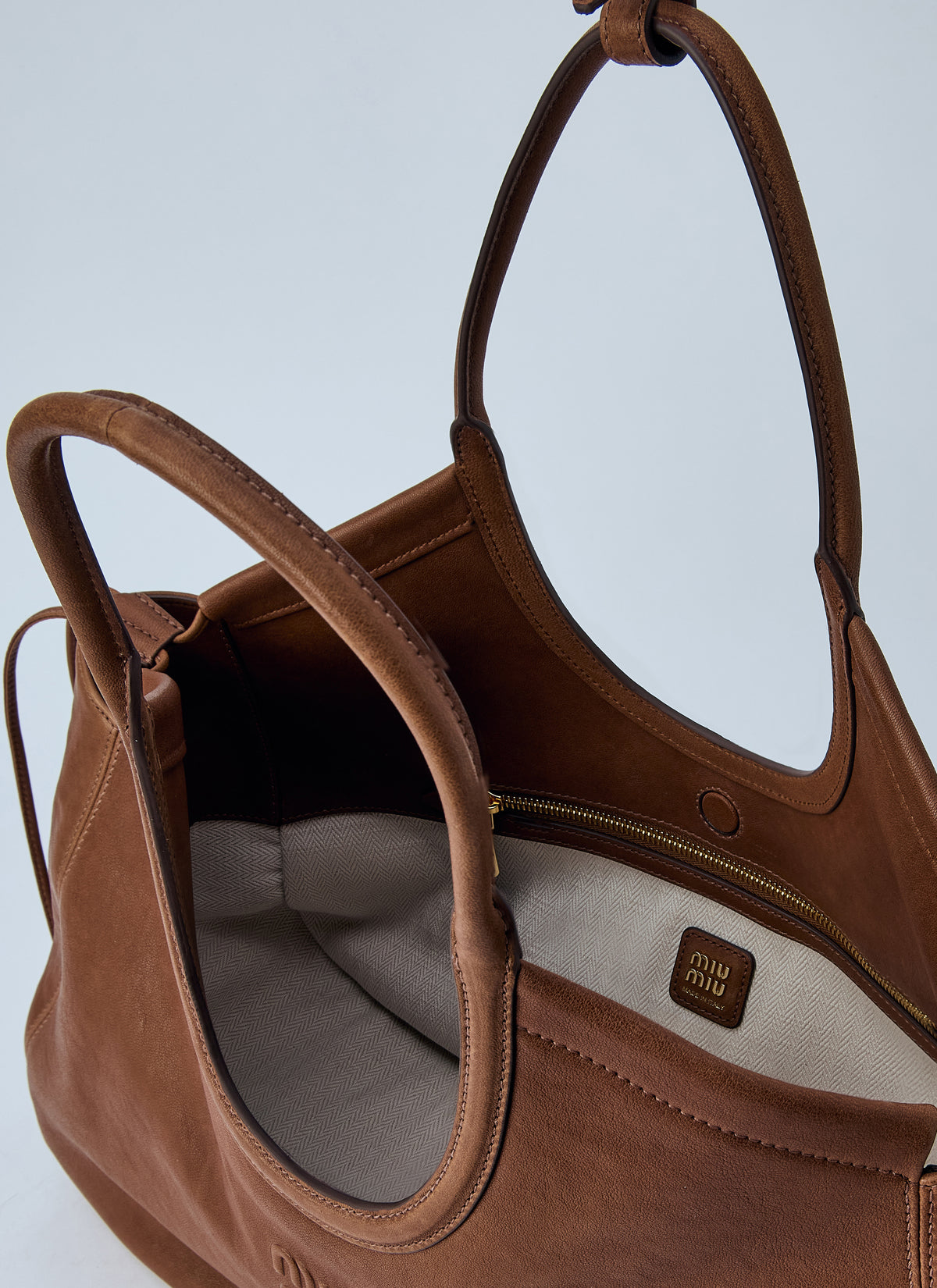 Miu Miu Women Ivy Nappa Leather Shopping Bag MIU MIU