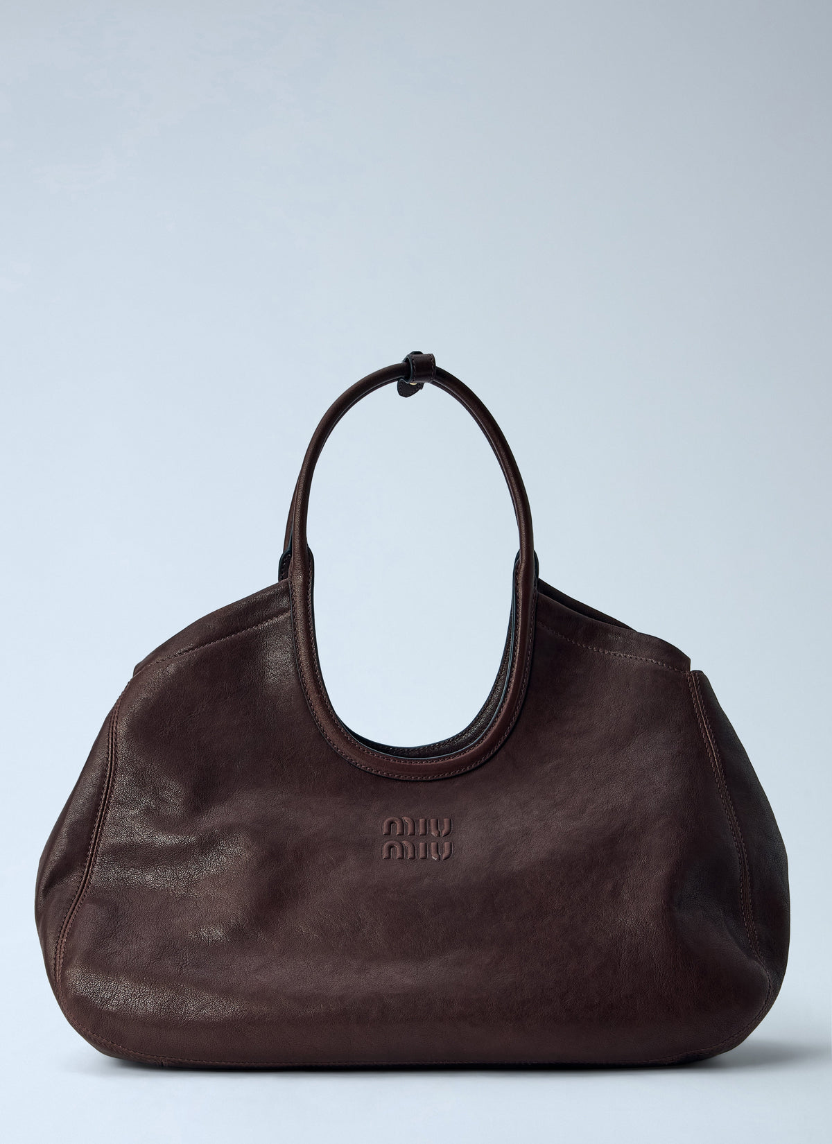 Miu Miu Men Ivy Nappa Leather Shopping Bag MIU MIU