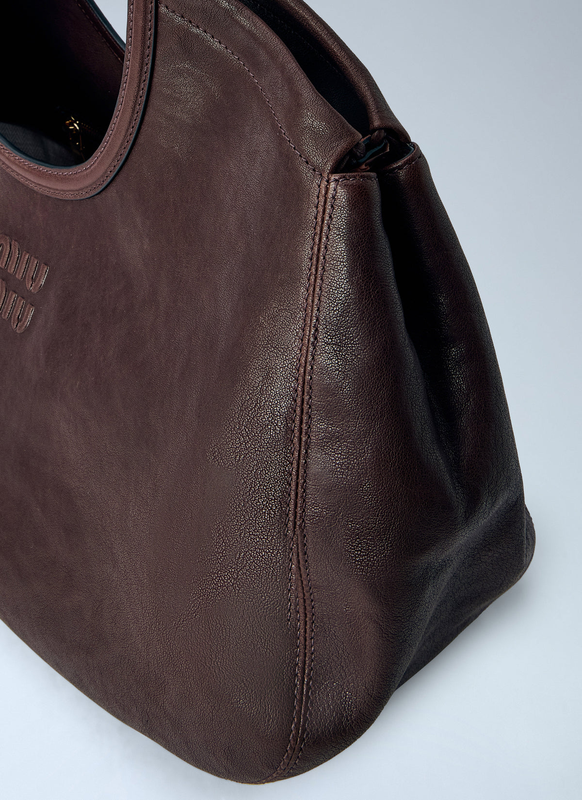 Miu Miu Men Ivy Nappa Leather Shopping Bag MIU MIU