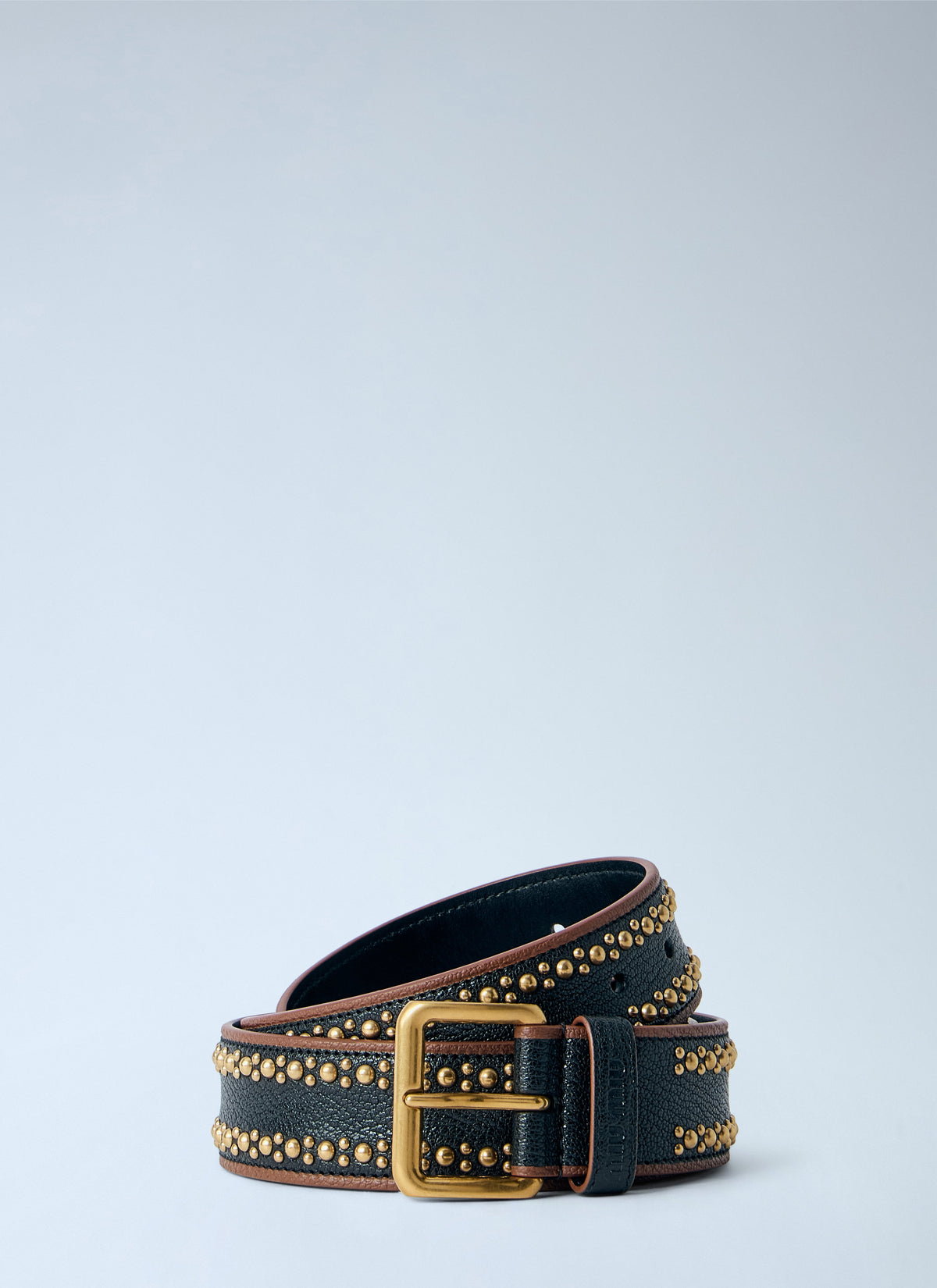 Miu Miu Women Studded Leather Belt MIU MIU