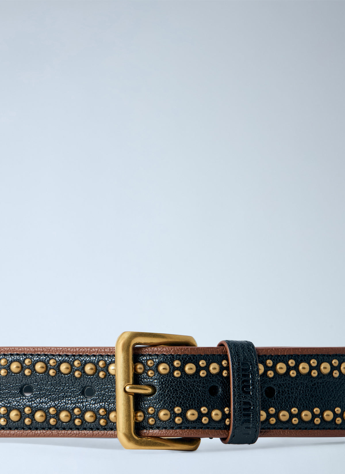 Miu Miu Women Studded Leather Belt MIU MIU