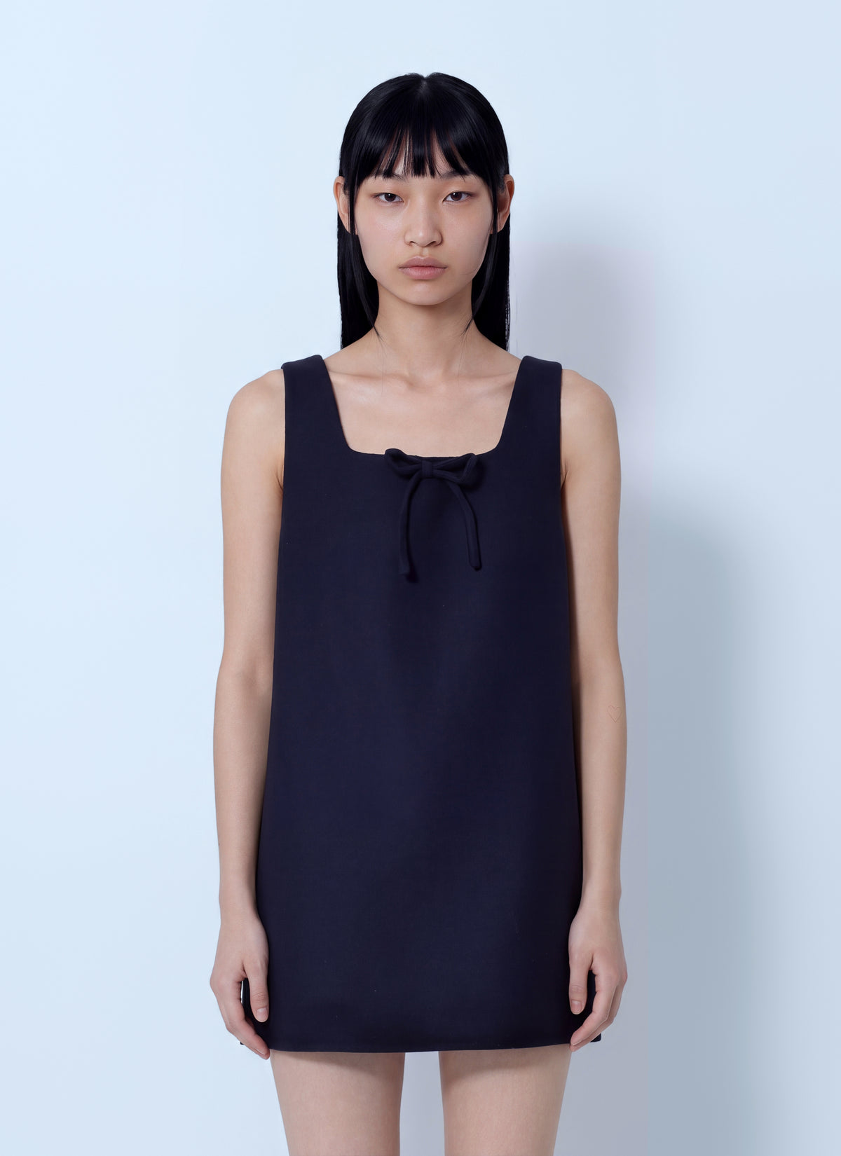 Miu Miu Women Sleeveless Mini Dress With Bow Detail MIU MIU