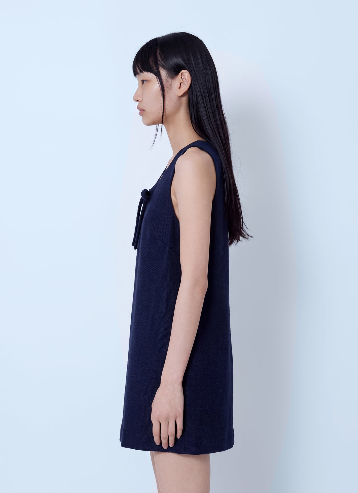 Miu Miu Women Sleeveless Mini Dress With Bow Detail MIU MIU