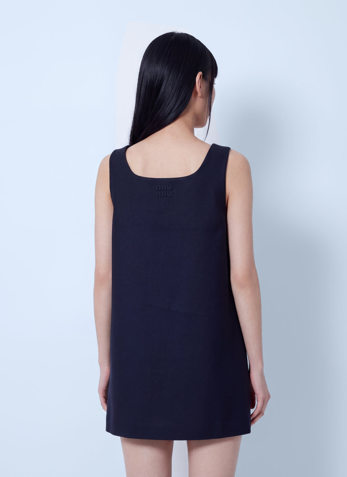 Miu Miu Women Sleeveless Mini Dress With Bow Detail MIU MIU