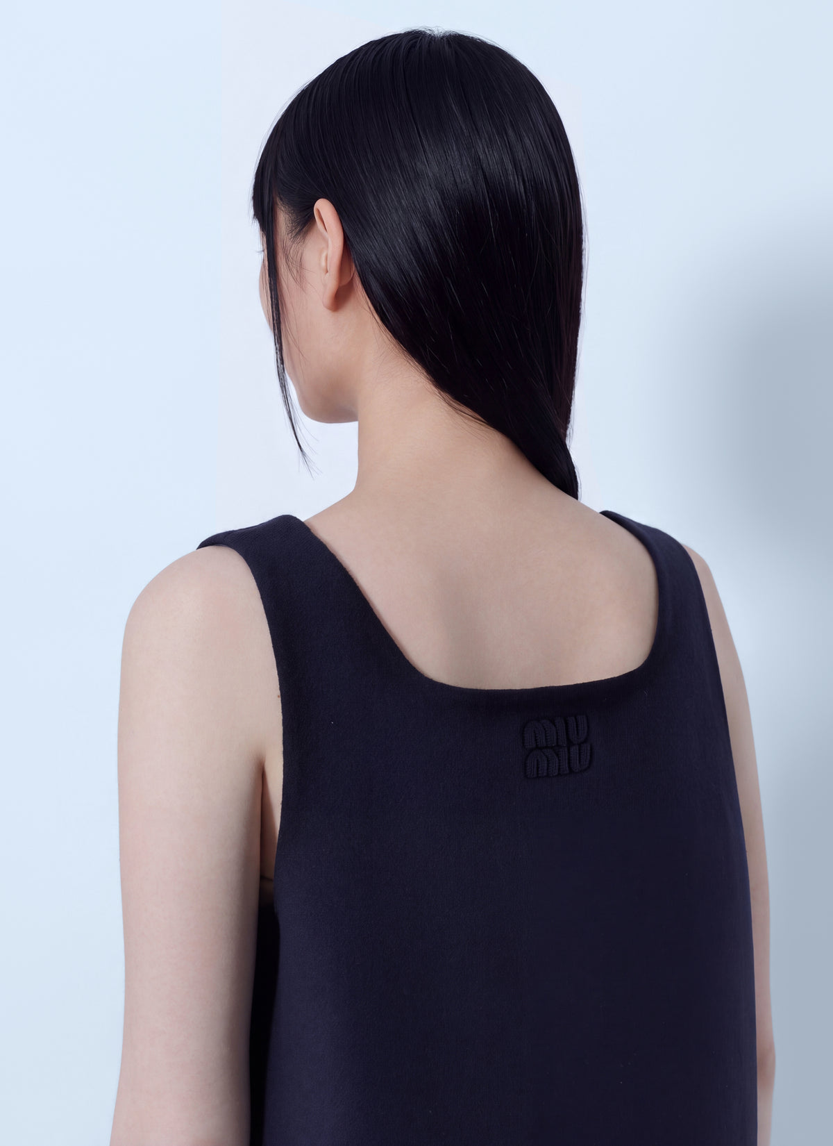 Miu Miu Women Sleeveless Mini Dress With Bow Detail MIU MIU