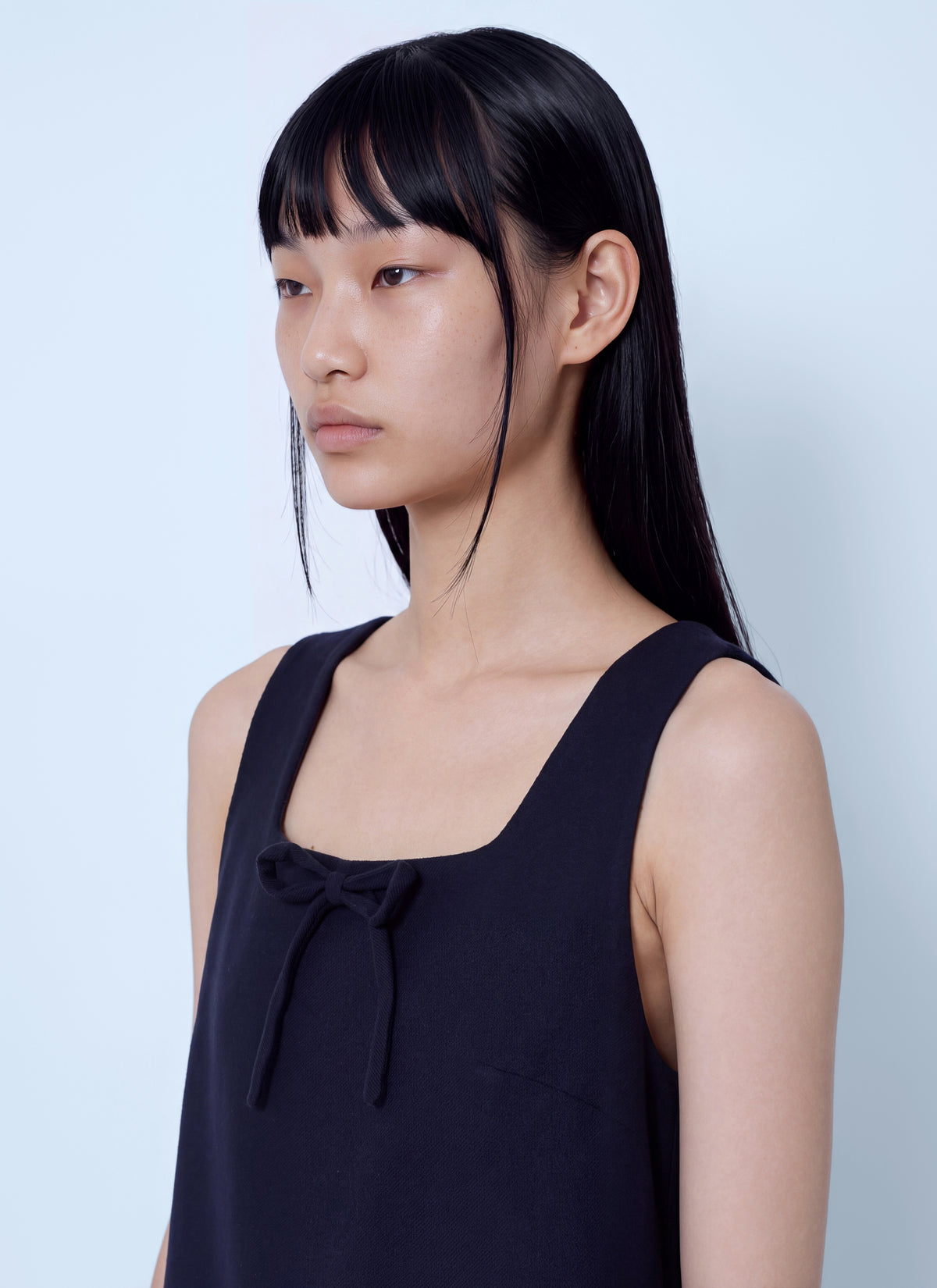 Miu Miu Women Sleeveless Mini Dress With Bow Detail MIU MIU
