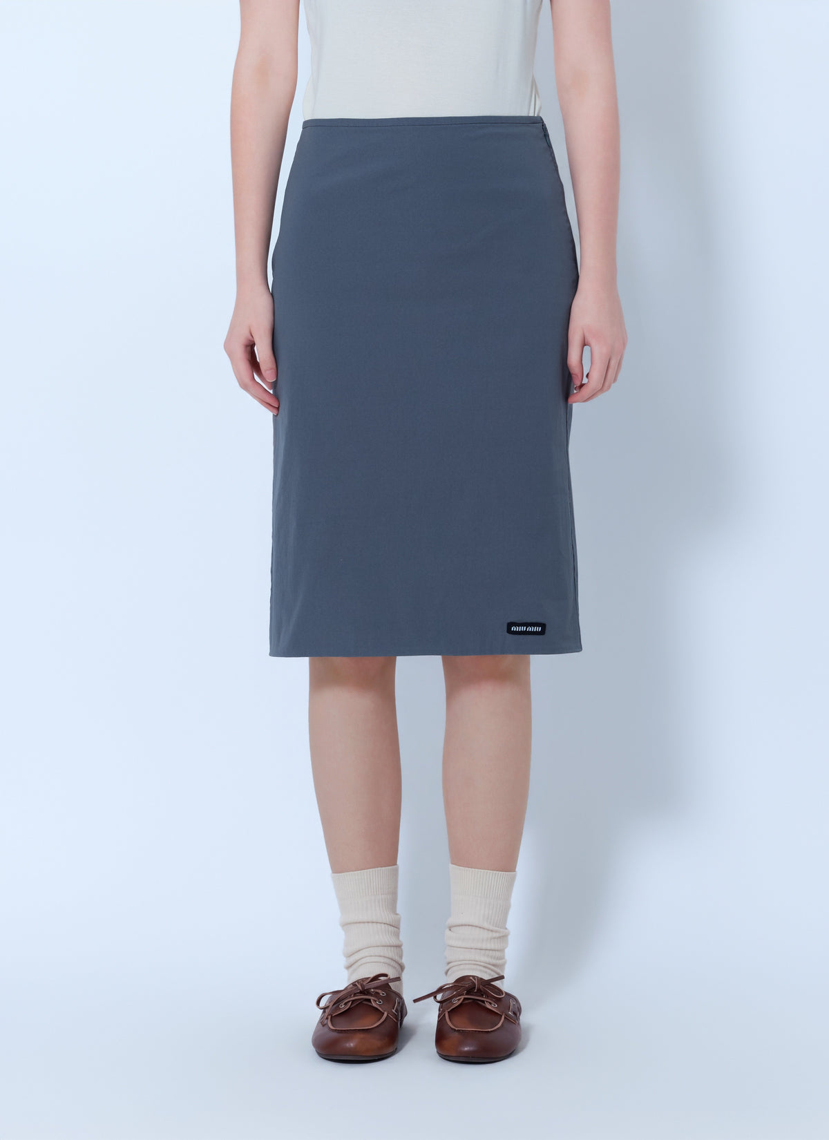 Miu Miu Women Straight Hem Midi Skirt MIU MIU