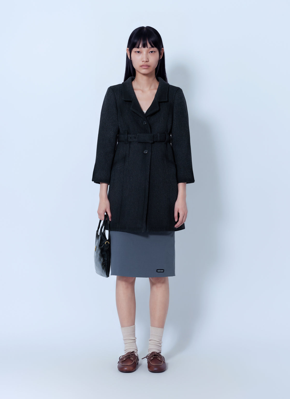 Miu Miu Women Straight Hem Midi Skirt MIU MIU