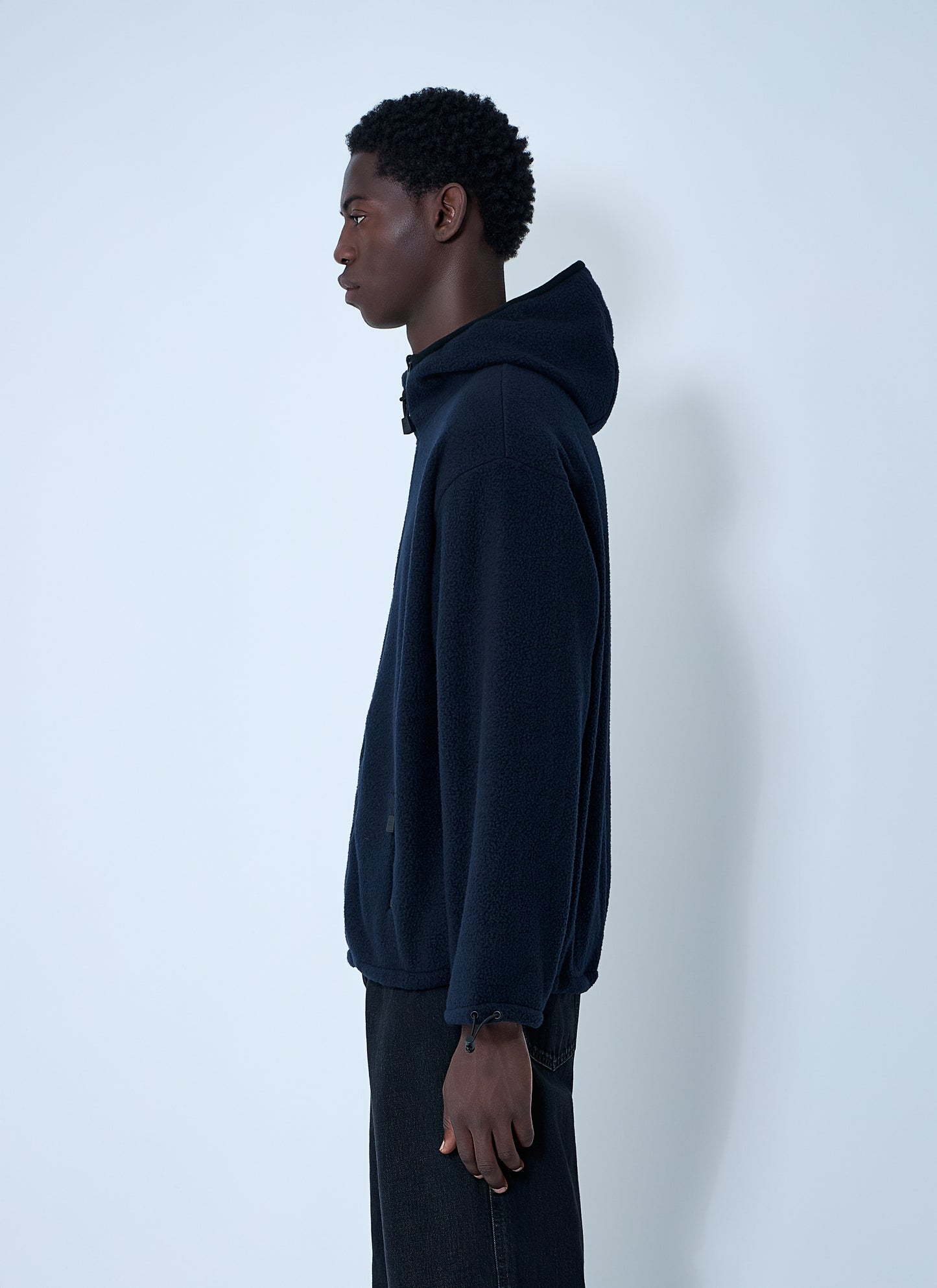 Miu Miu Men Hooded Logo Motif Sweatshirt