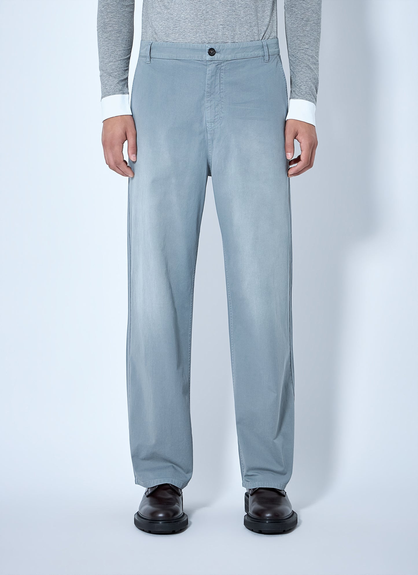 Miu Miu Men Garment-Dyed Twill Pants MIU MIU