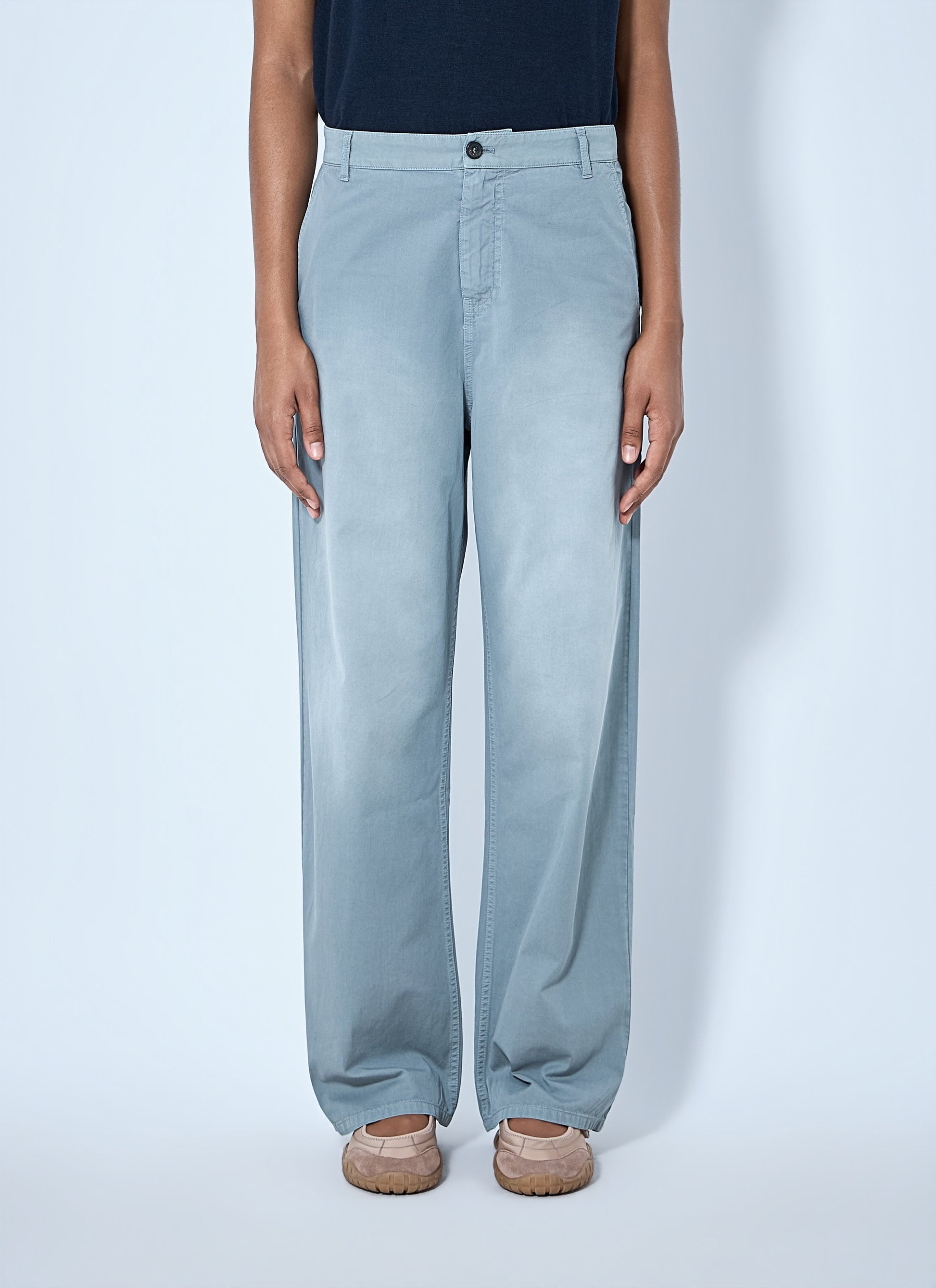 Miu Miu Women Garment-Dyed Twill Pants MIU MIU