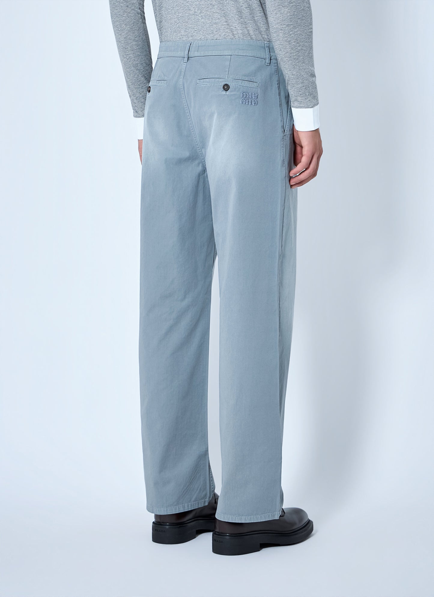Miu Miu Women Garment-Dyed Twill Pants MIU MIU