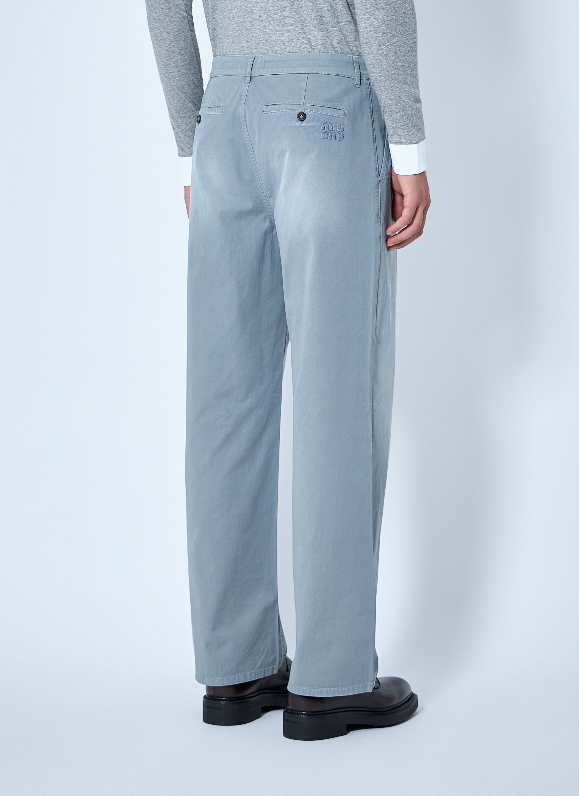 Miu Miu Women Garment-Dyed Twill Pants MIU MIU