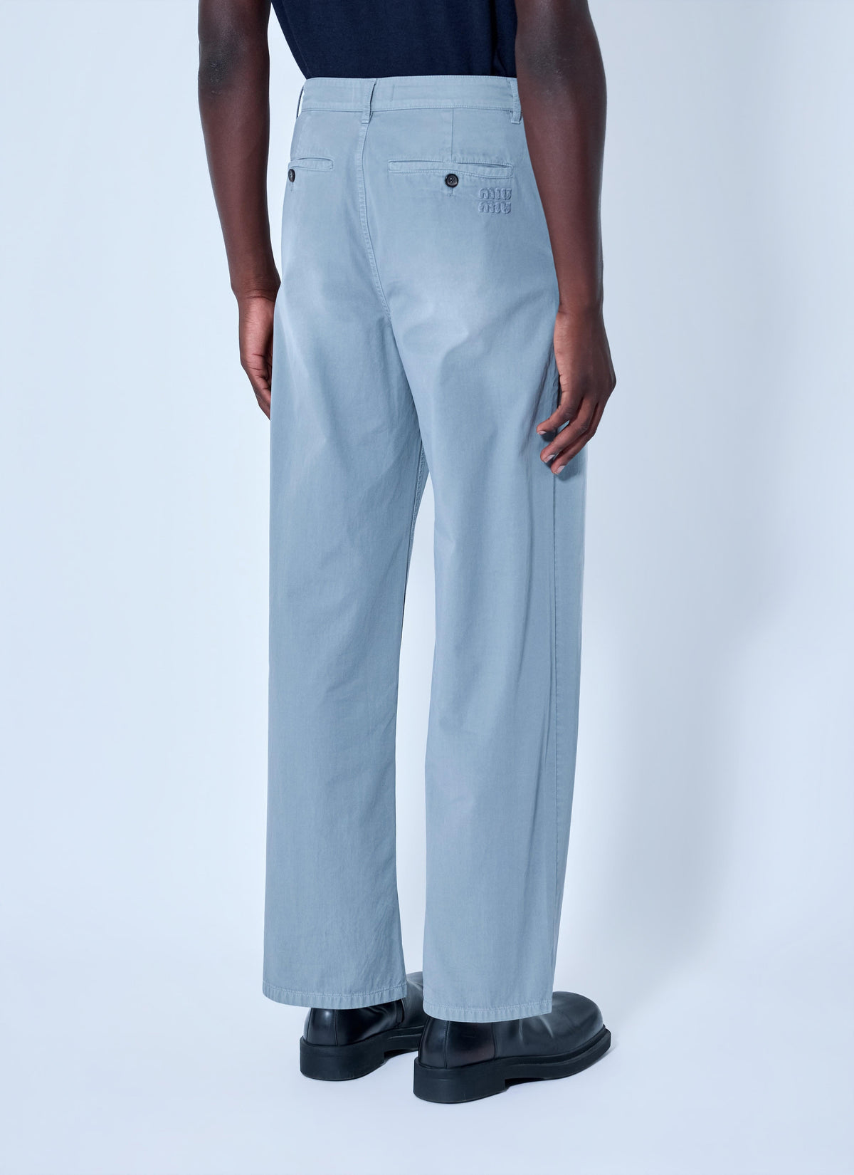 Miu Miu Women Garment-Dyed Twill Pants MIU MIU