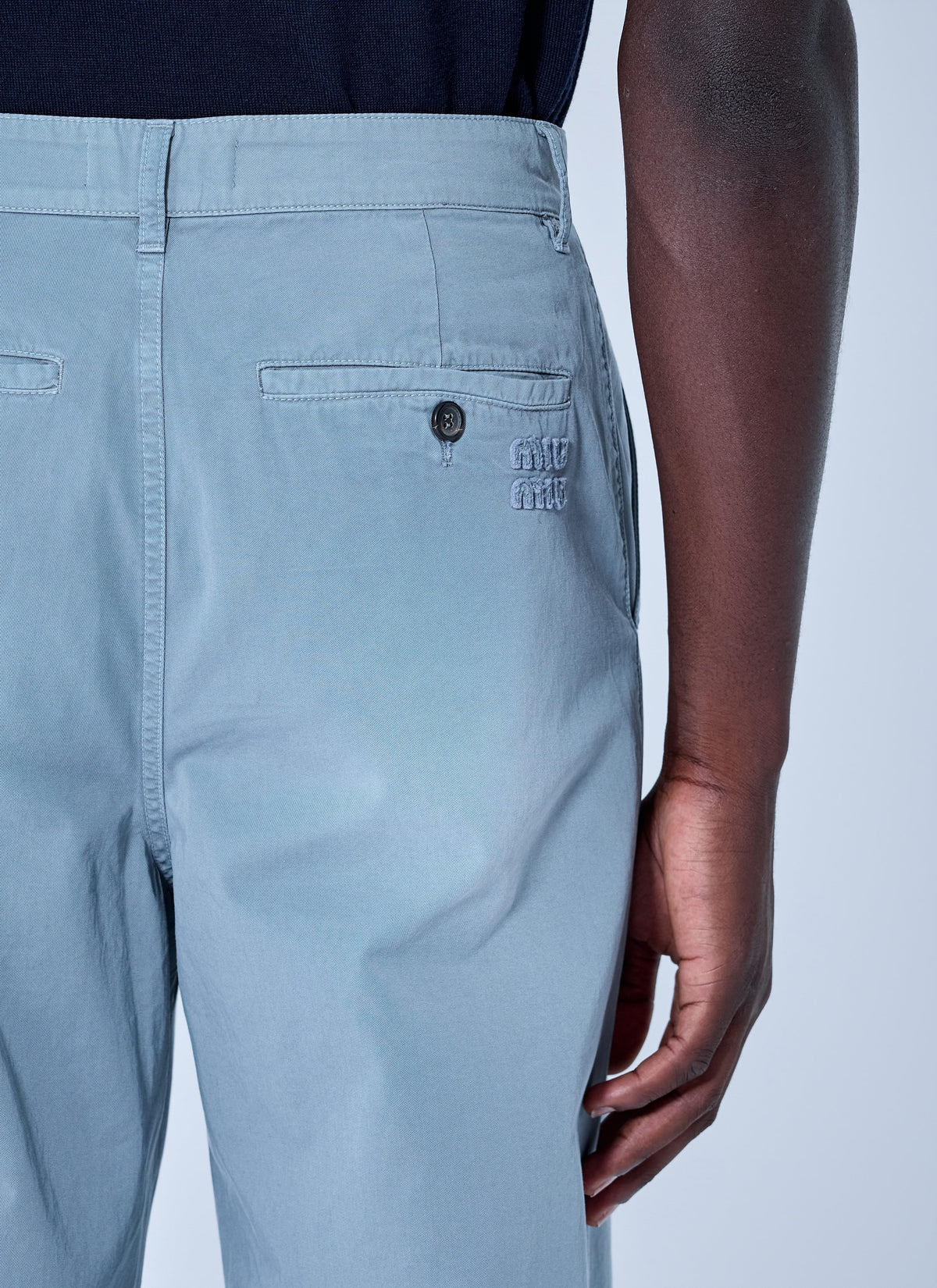 Miu Miu Women Garment-Dyed Twill Pants MIU MIU