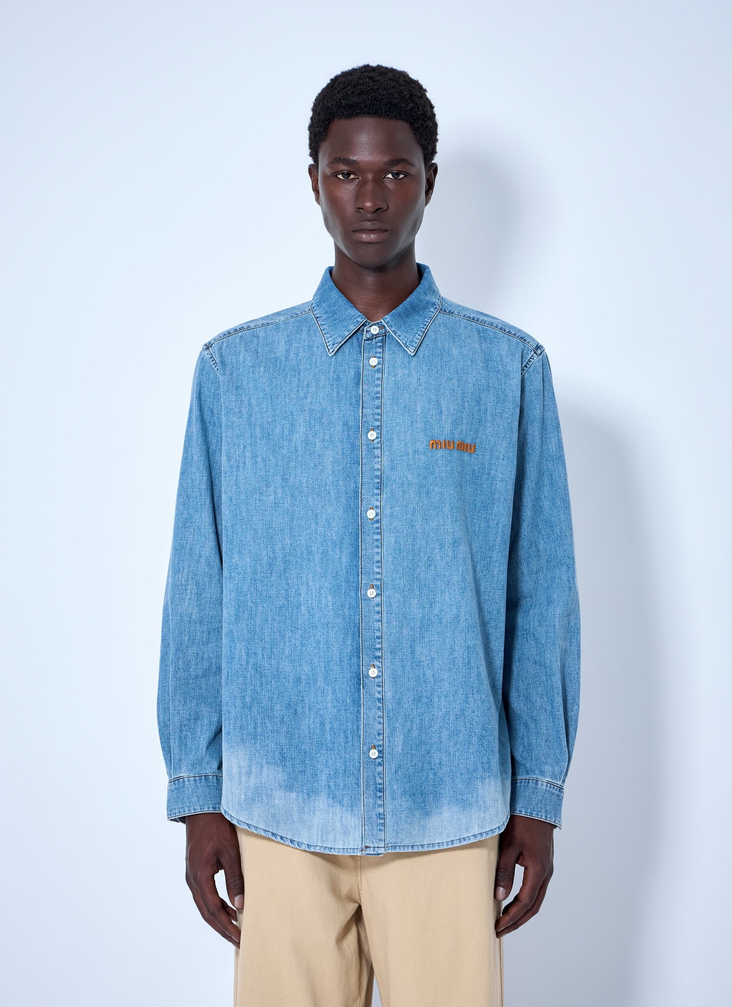 Miu Miu Men Chambray Shirt MIU MIU