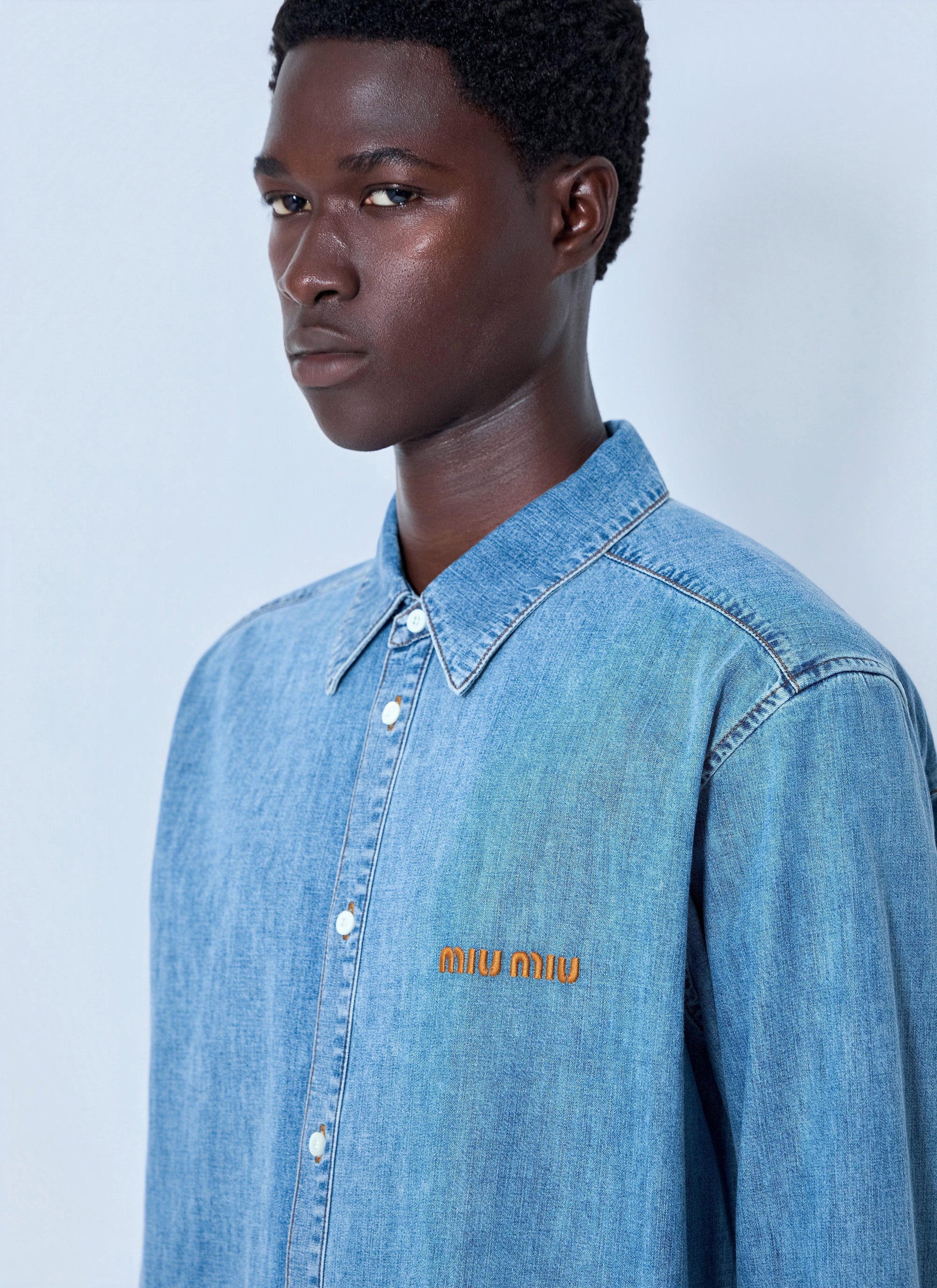 Miu Miu Women Chambray Shirt MIU MIU