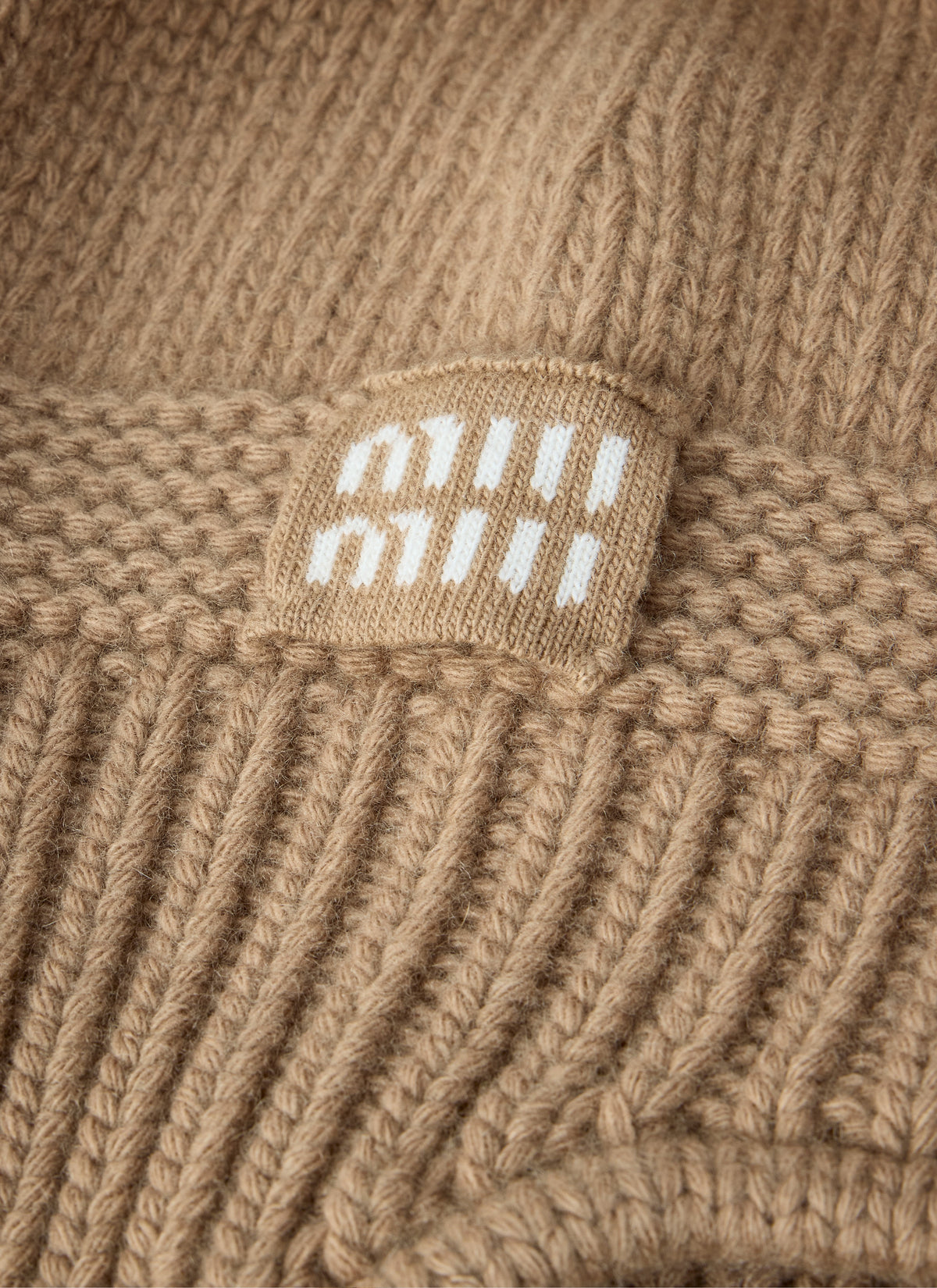 Miu Miu Women Cashmere Blend Beanie Hat MIU MIU