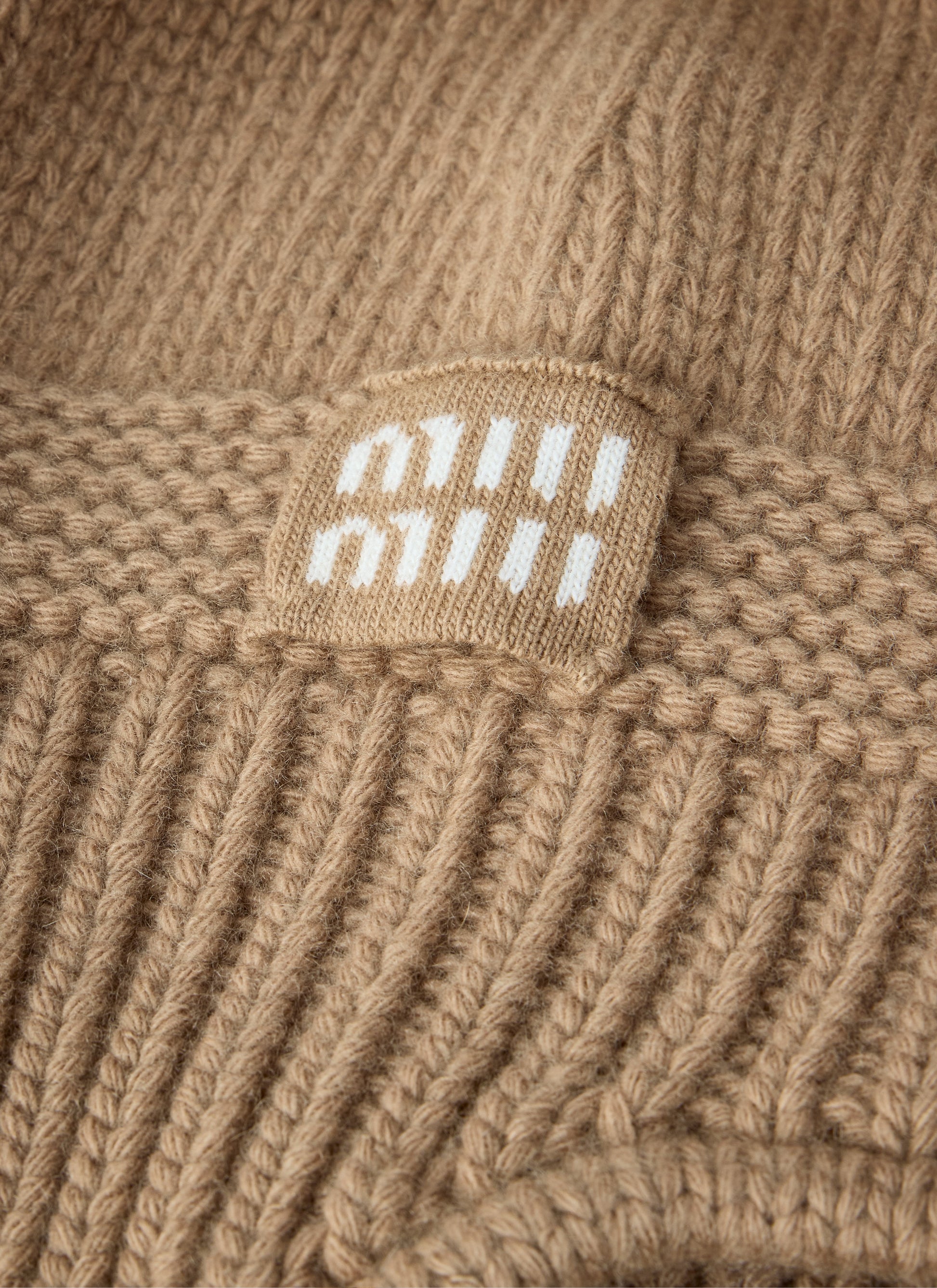 Miu Miu Women Cashmere Blend Beanie Hat MIU MIU