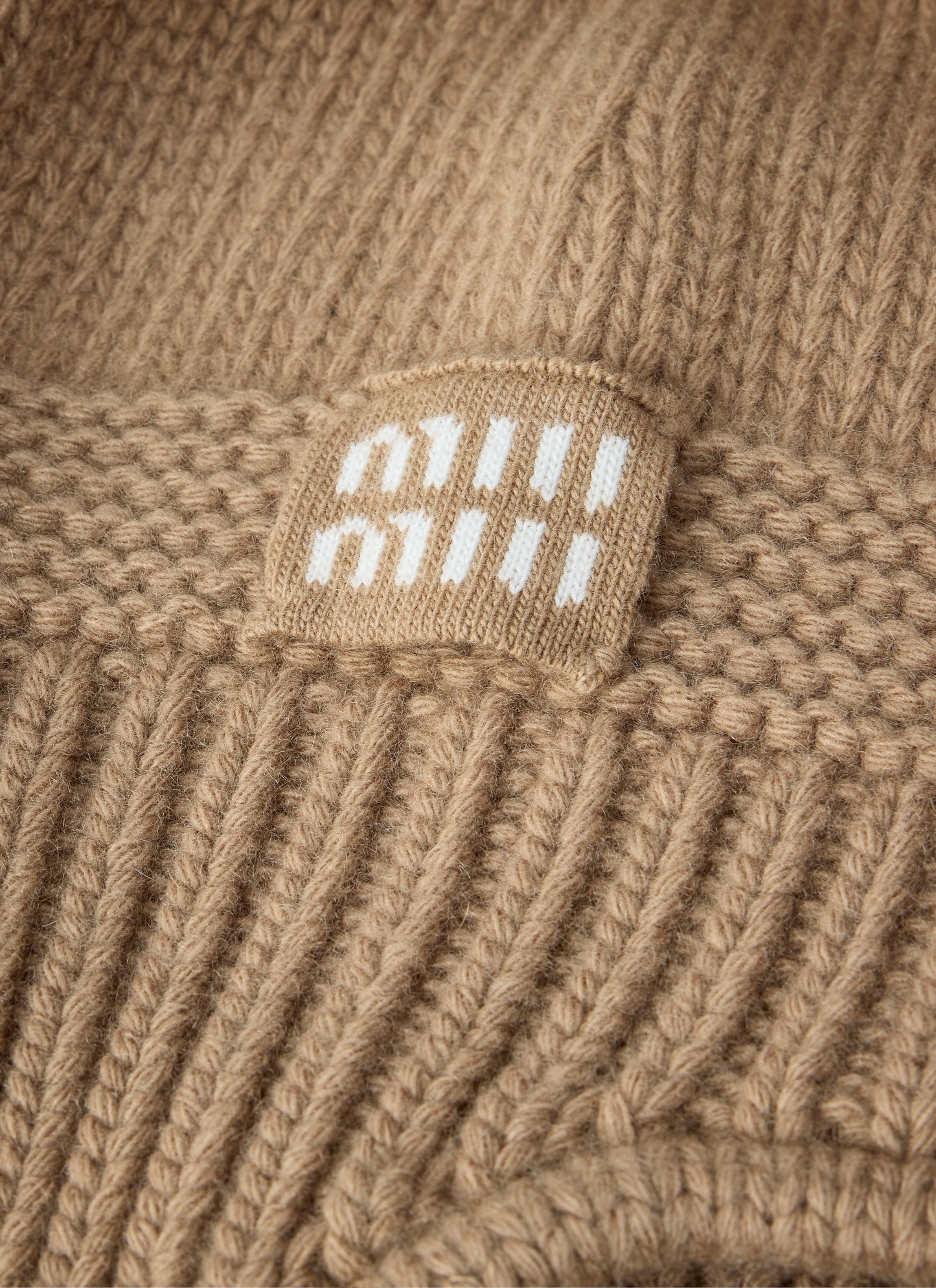 Miu Miu Women Cashmere Blend Beanie Hat MIU MIU
