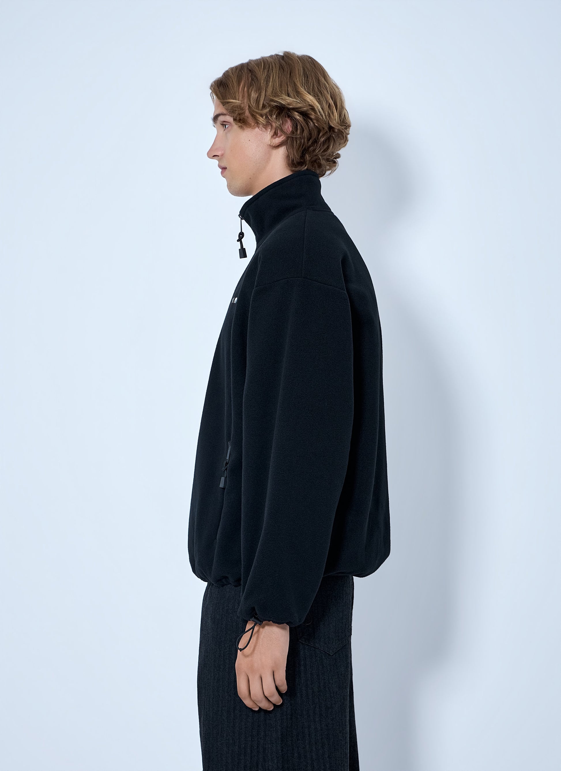 Miu Miu Men Half-Zip Fleece Sweatshirt MIU MIU