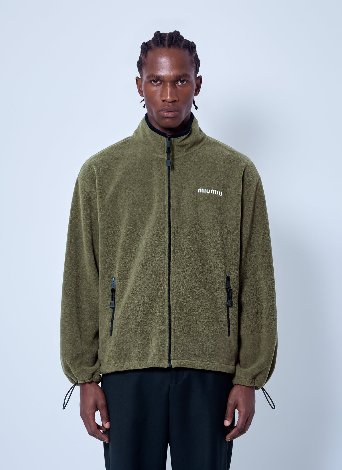 Miu Miu Men Fleece Zipper Jacket MIU MIU