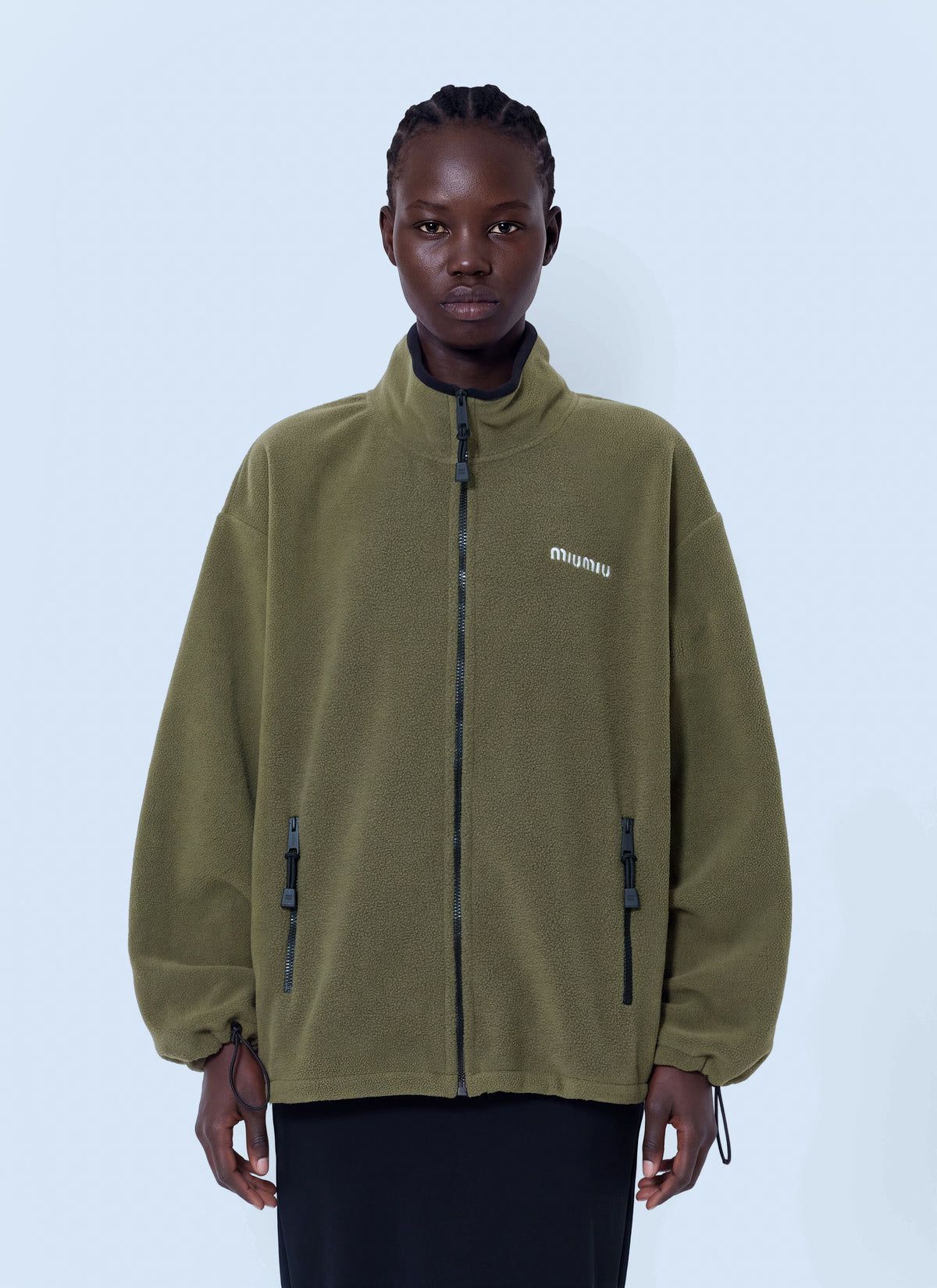Miu Miu Men Fleece Zipper Jacket MIU MIU