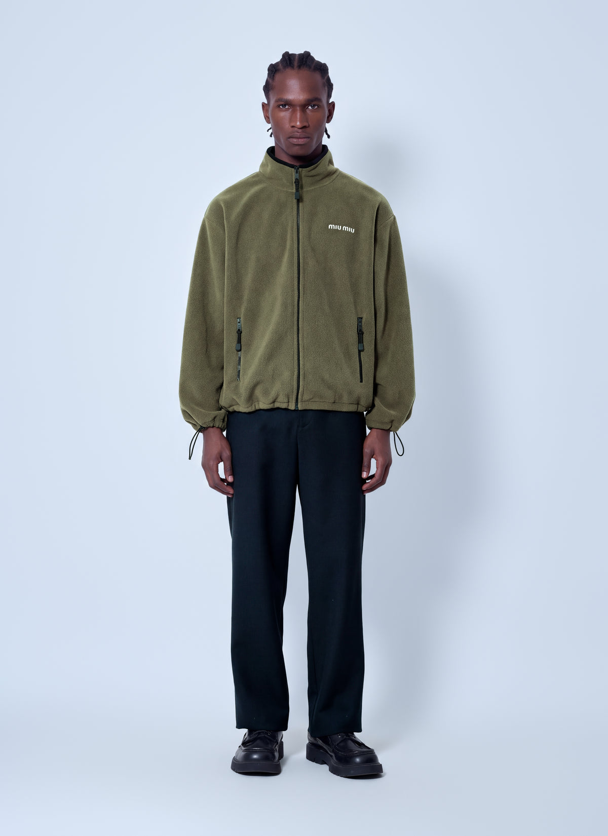 Miu Miu Men Fleece Zipper Jacket MIU MIU