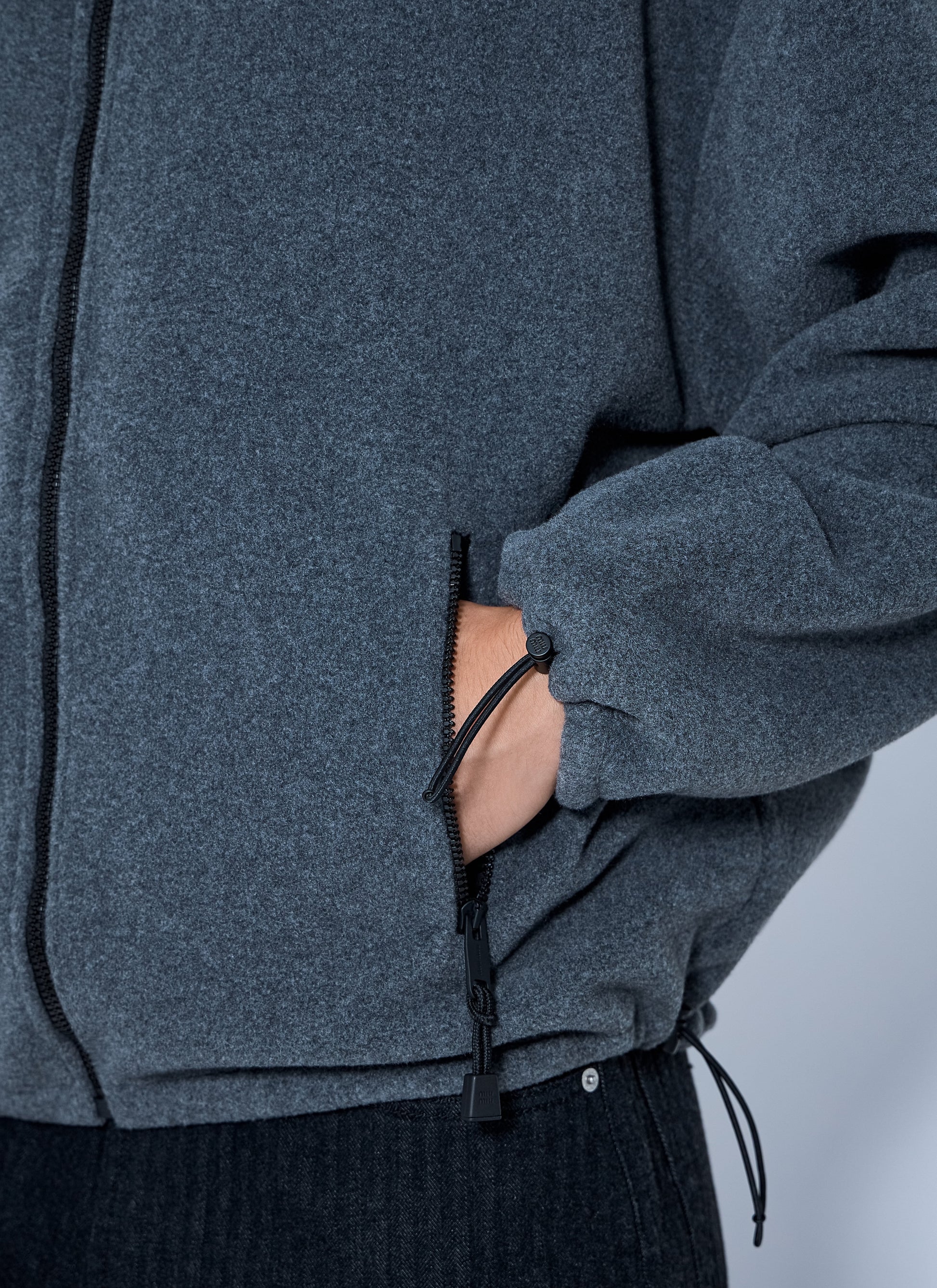 Miu Miu Men Hooded Zip Sweatshirt MIU MIU