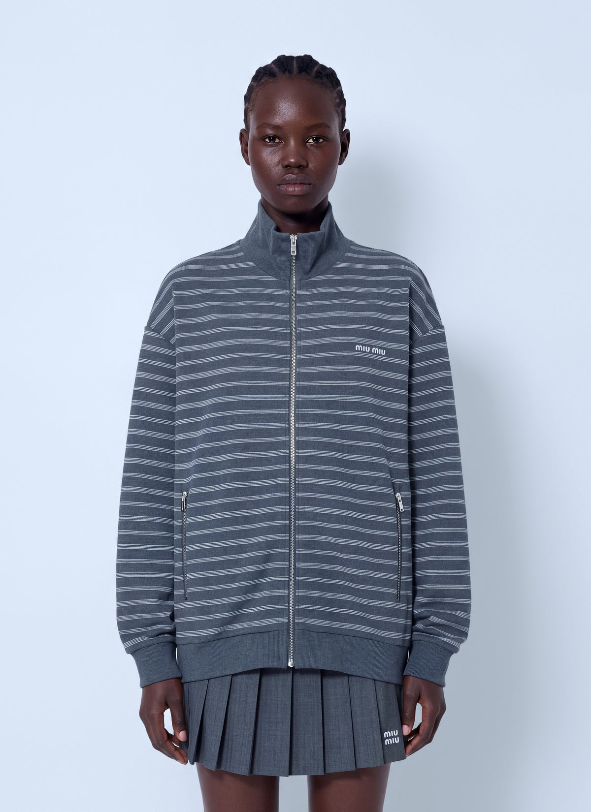 Miu Miu Women Fleece Zipper Jacket MIU MIU