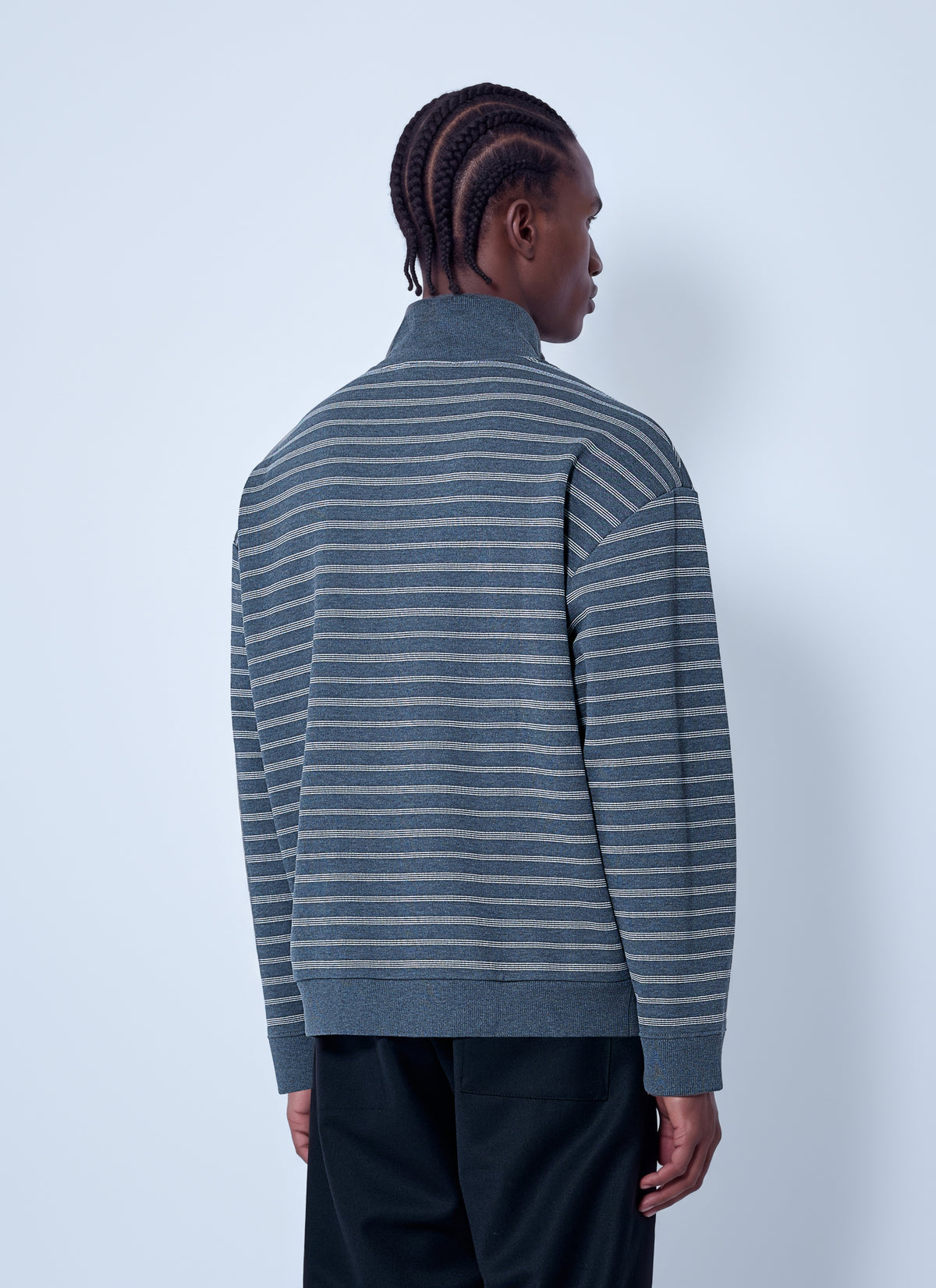 Miu Miu Men Striped Cotton Fleece Jacket MIU MIU
