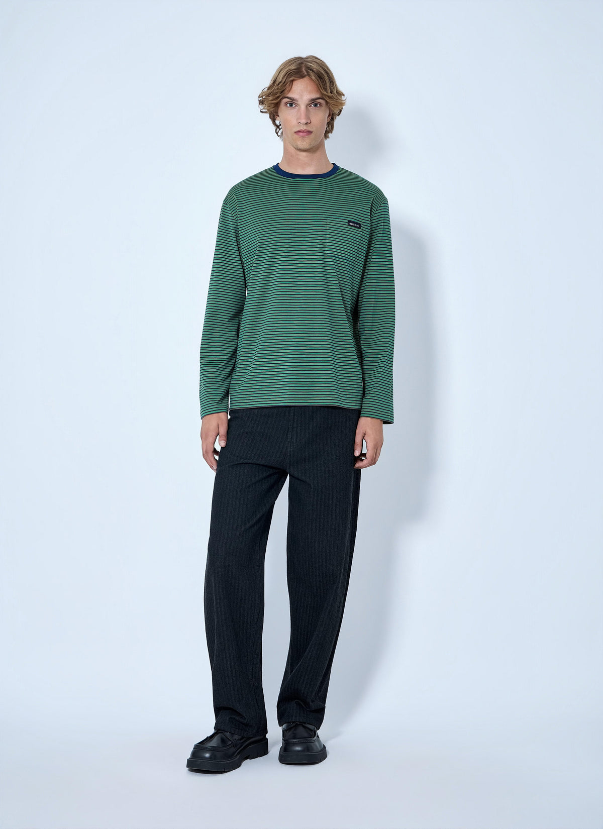 Miu Miu Women Striped Long Sleeve T-Shirt MIU MIU
