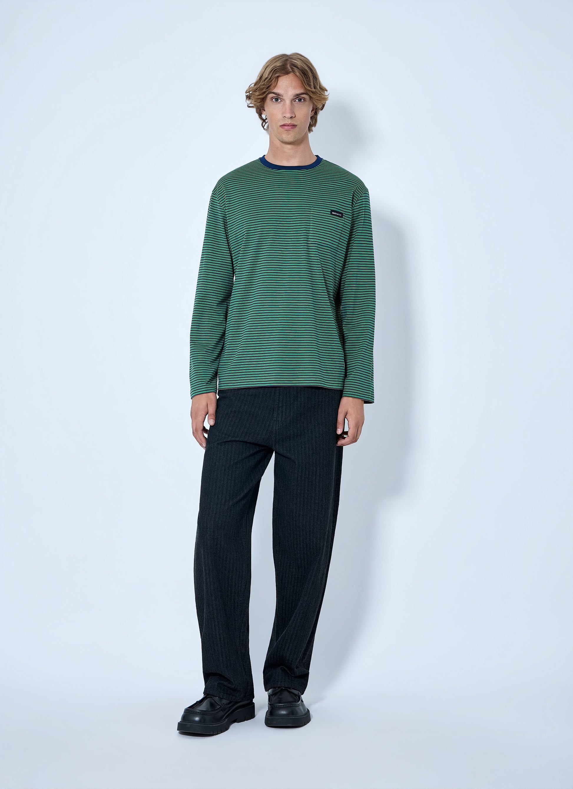 Miu Miu Women Striped Long Sleeve T-Shirt MIU MIU