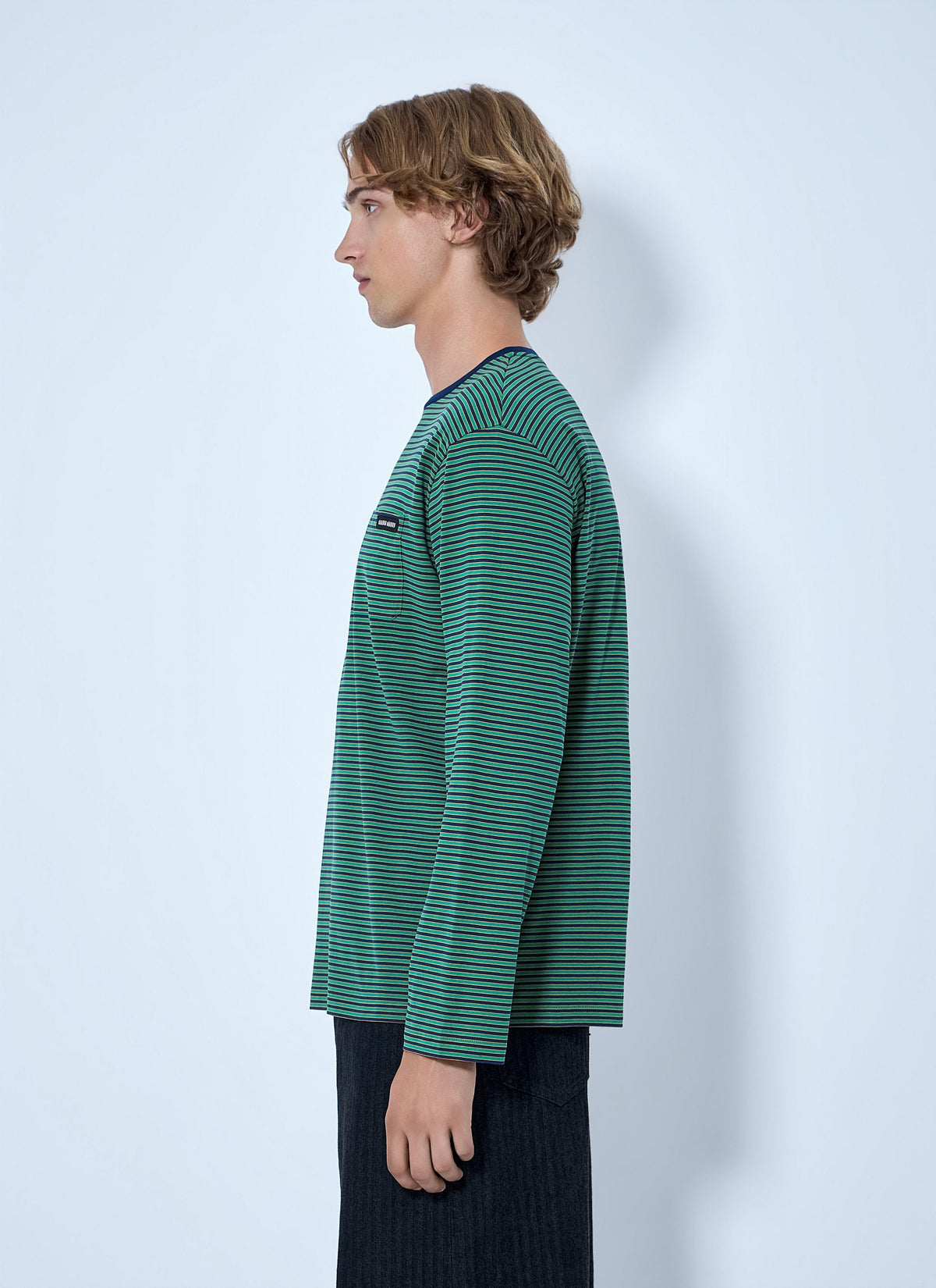 Miu Miu Women Striped Long Sleeve T-Shirt MIU MIU