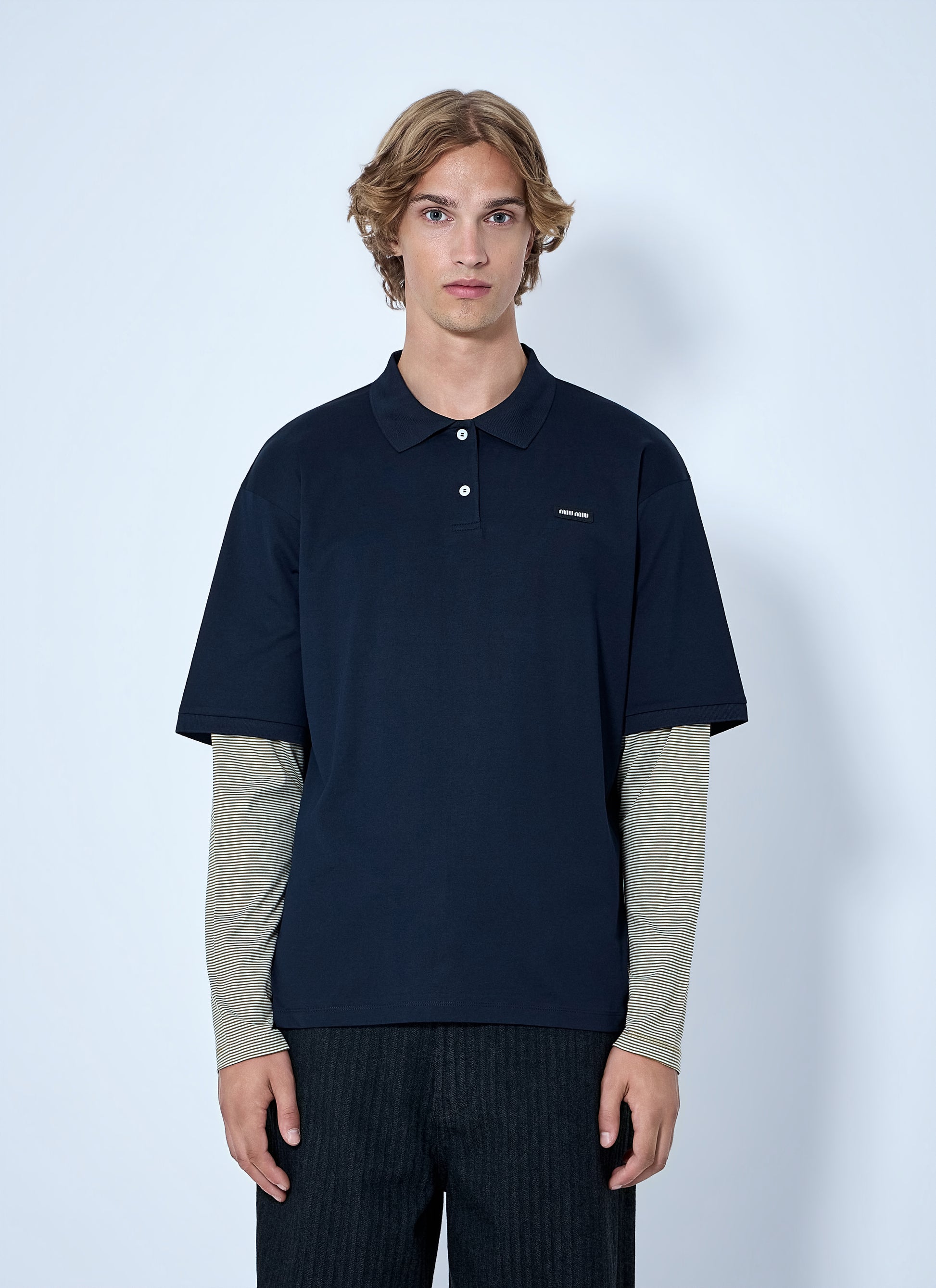 Miu Miu Men Buttoned Polo Shirt MIU MIU