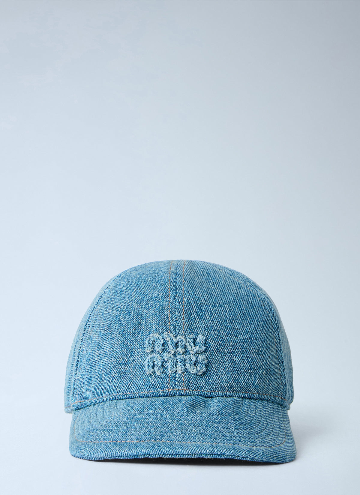 Miu Miu Men Denim Washed Baseball Cap MIU MIU